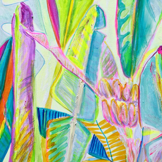 'Citrus Banana'  56cm x 56cm - Kathryn Sillince Artist