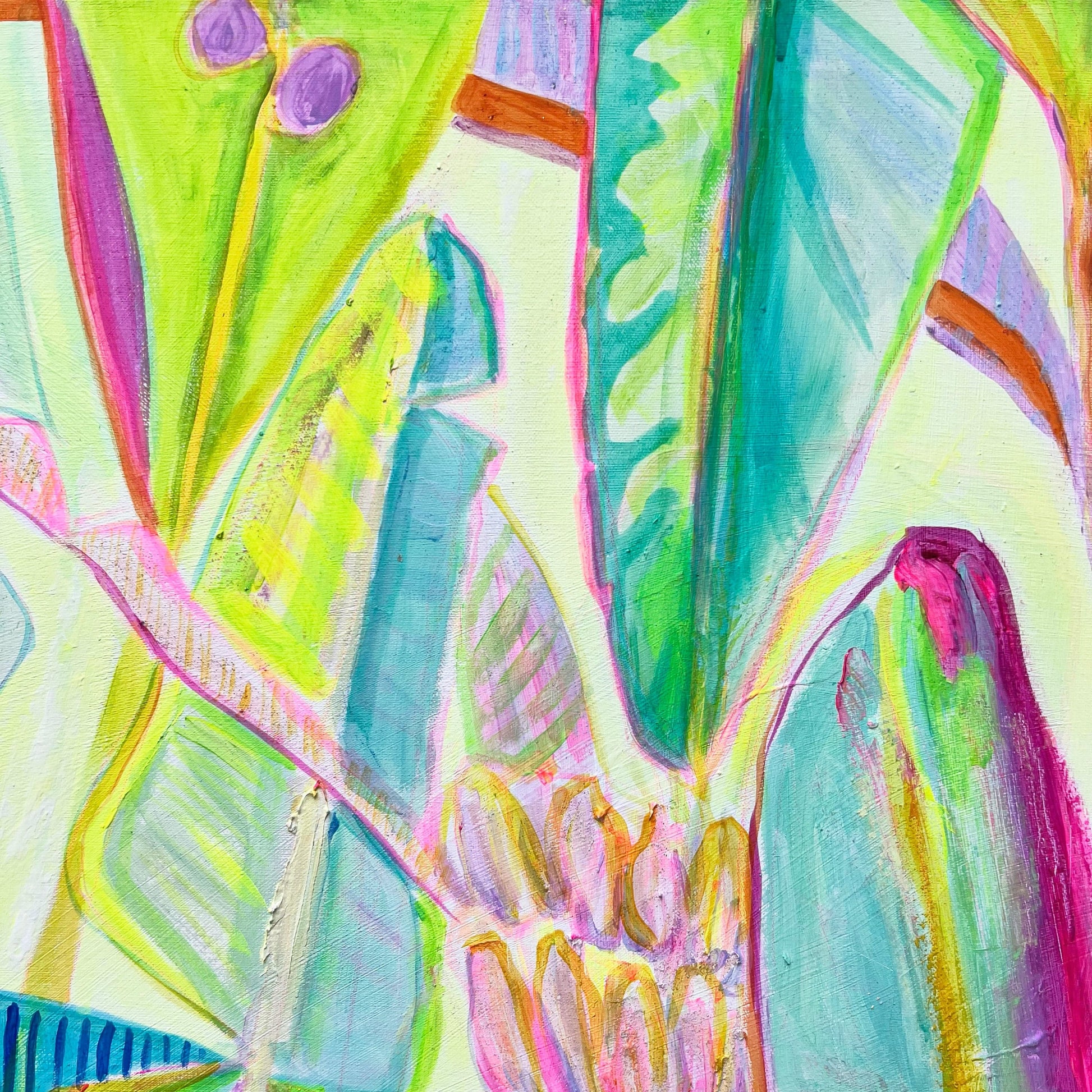 'Citrus Banana'  56cm x 56cm - Kathryn Sillince Artist