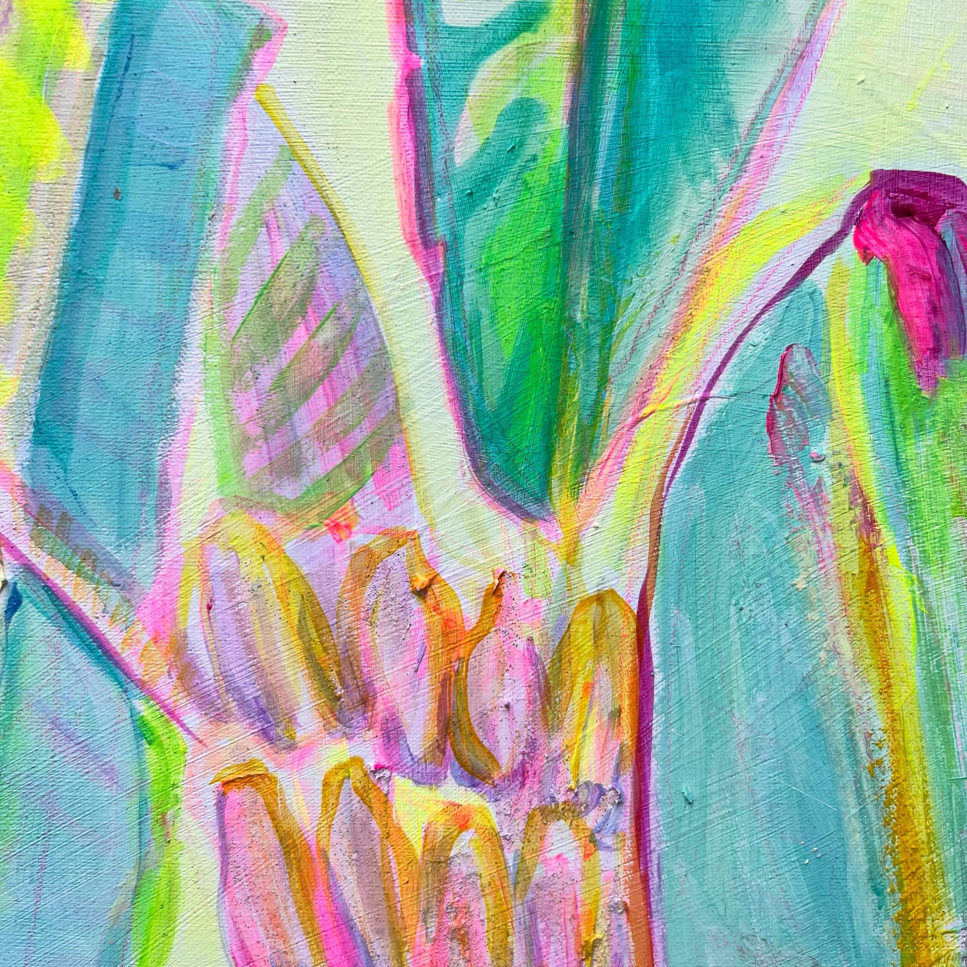 'Citrus Banana'  56cm x 56cm - Kathryn Sillince Artist