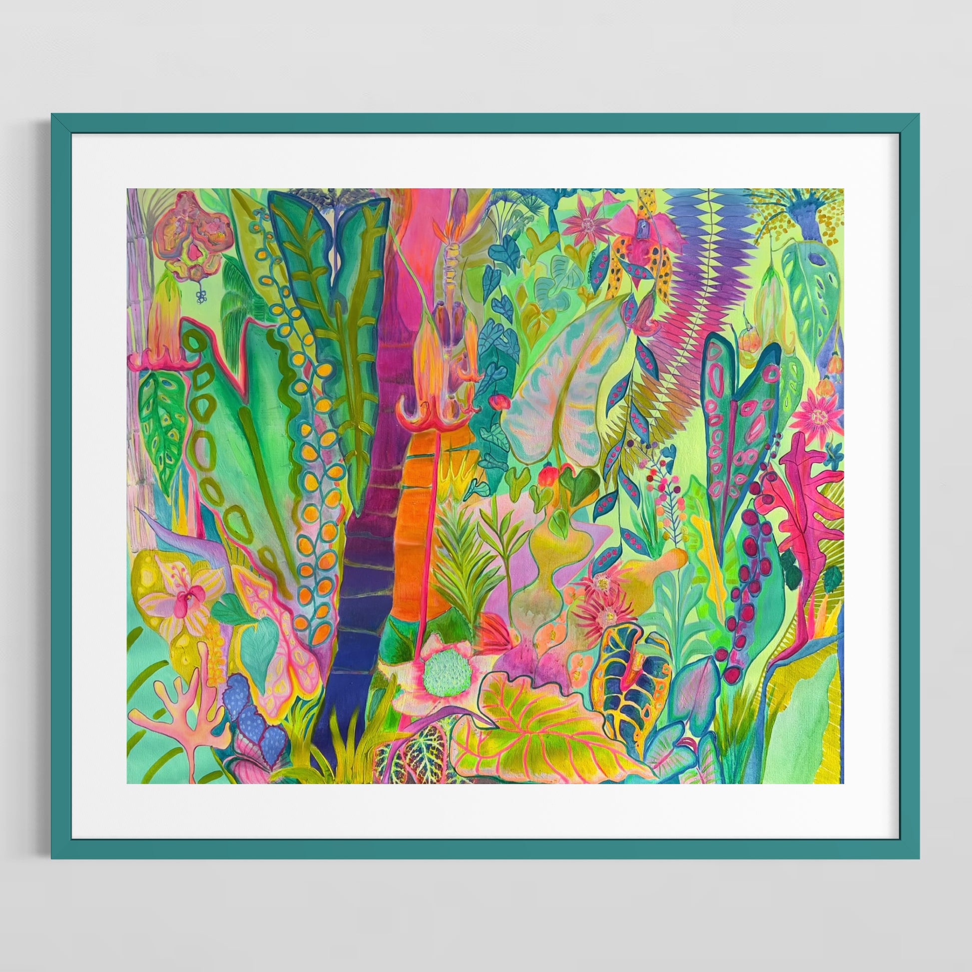 Equatorial Goldenhour paper print by Kathryn Sillince Artist featuring a vibrant sunset over the horizon with warm golden tones.