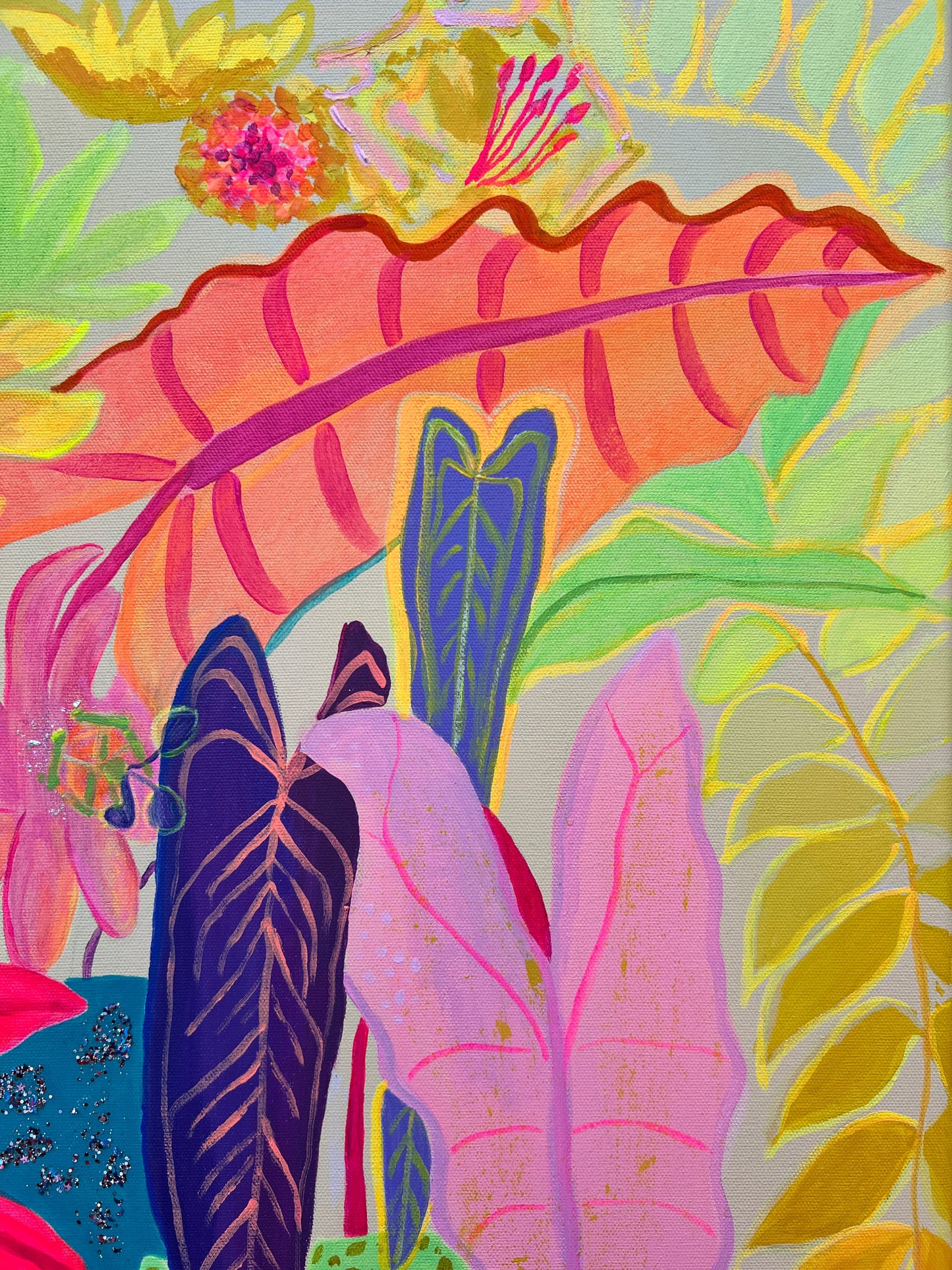 Colorful "All Of My Favourites" paper print by Kathryn Sillince Artist featuring vibrant abstract artwork on high-quality paper.