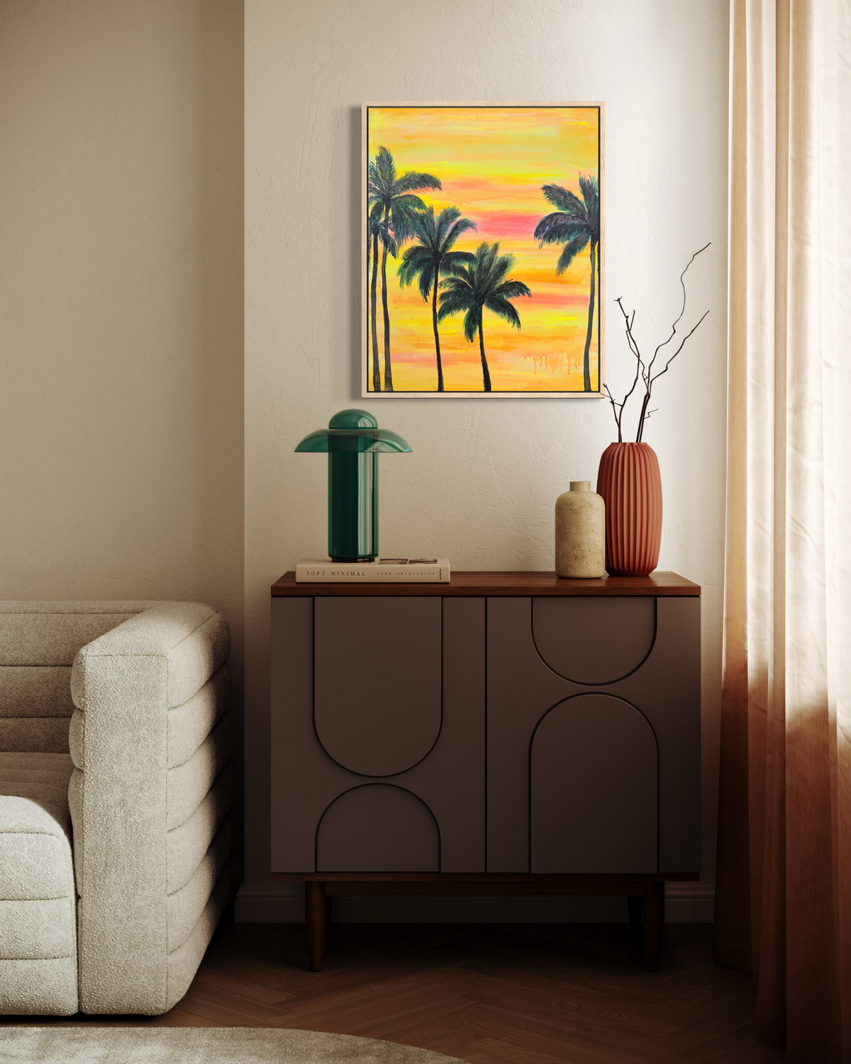 Palms In The Sunset Glow 66cm x 81cm