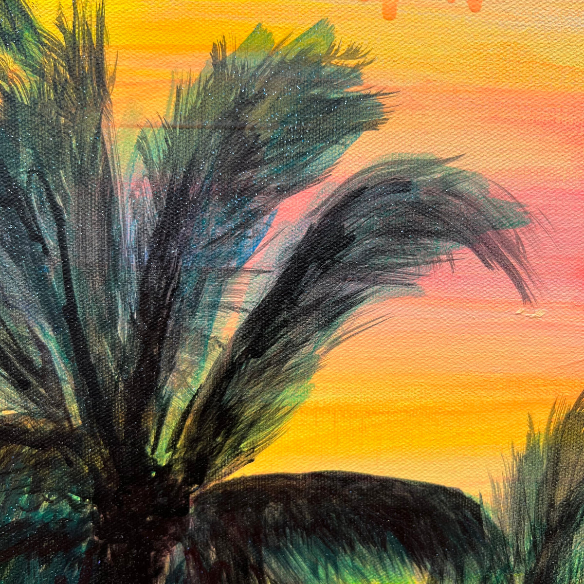 Palms In The Sunset Glow 66cm x 81cm