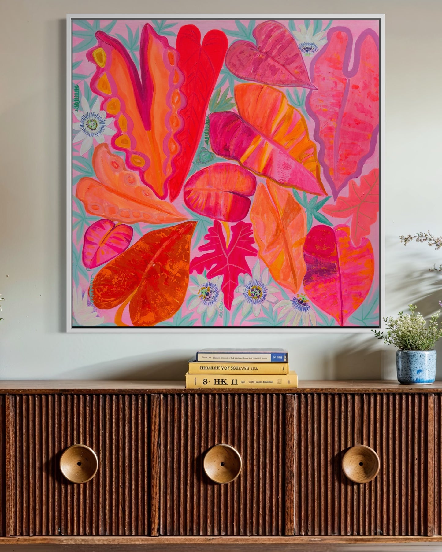 Kathryn Sillince Artist 'Better Together' 102cm x 102cm abstract artwork with vibrant colors and textured brushstrokes.
