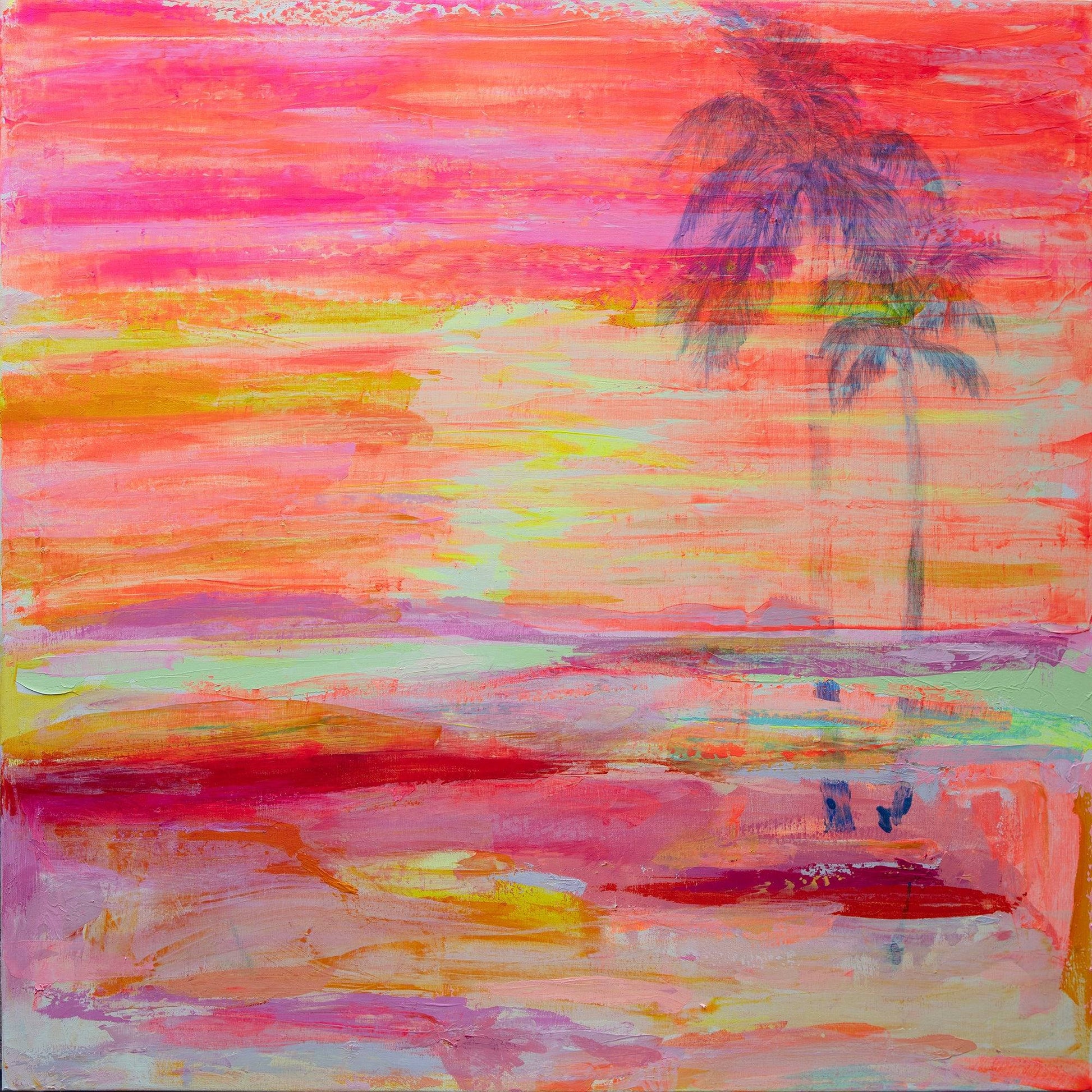 'Fleeting Sunglow'  90cm x 90cm - Kathryn Sillince Artist