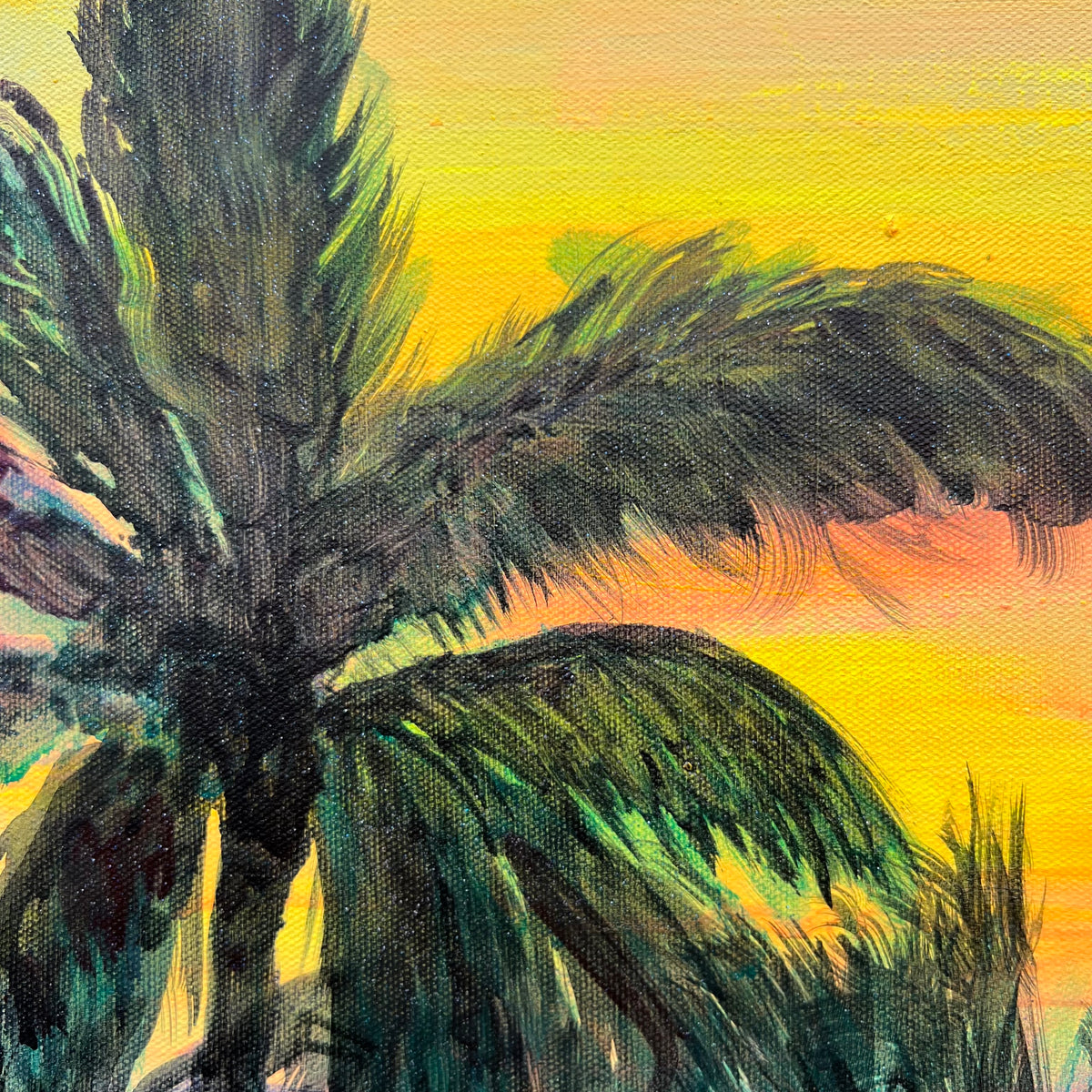 Palms In The Sunset Glow 66cm x 81cm
