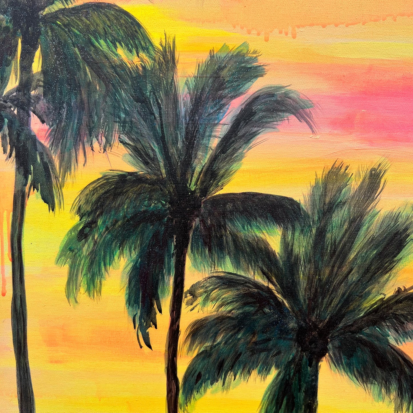 Palms In The Sunset Glow 66cm x 81cm