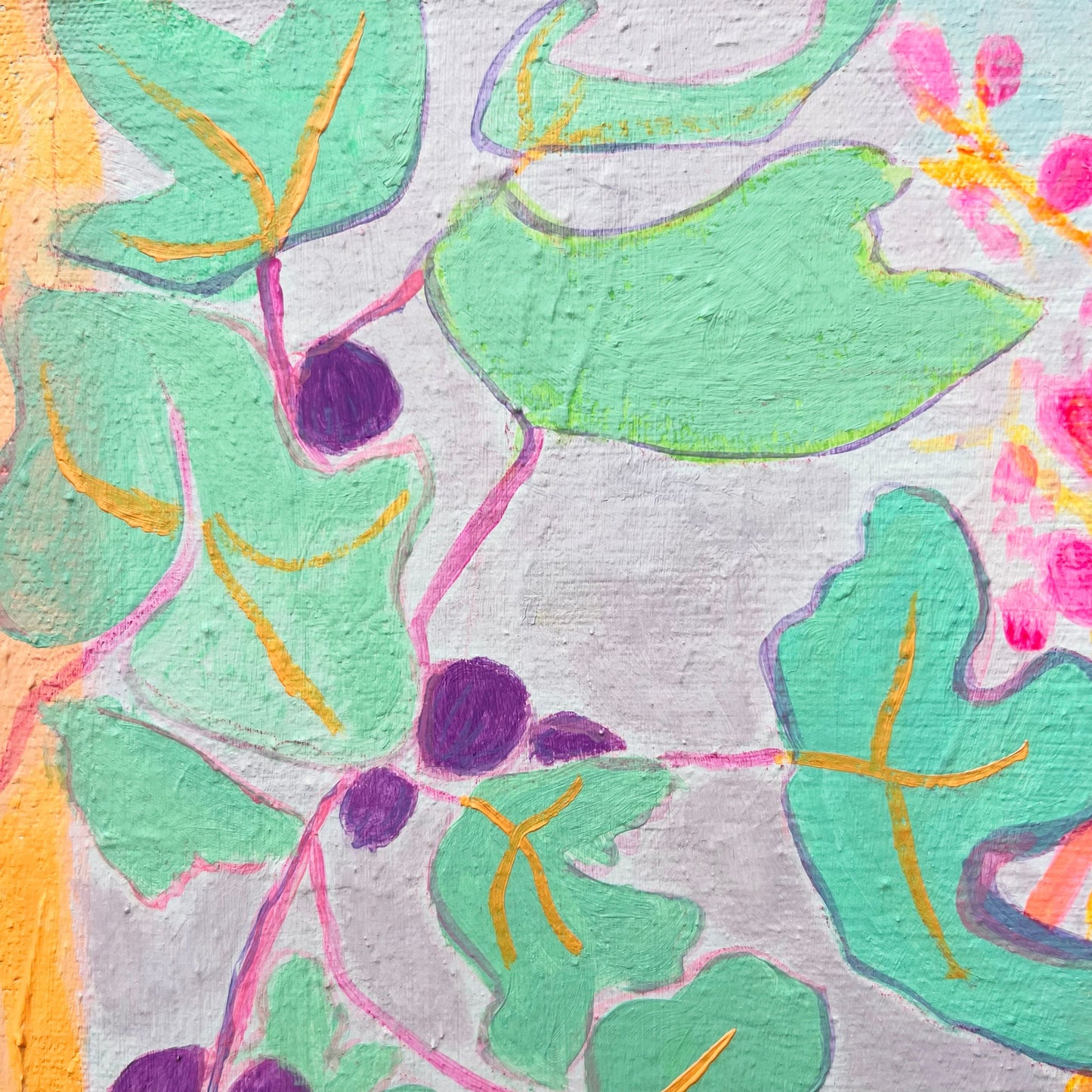'Endless Summer By The Pool'  60.5cm x 60.5cm - Kathryn Sillince Artist