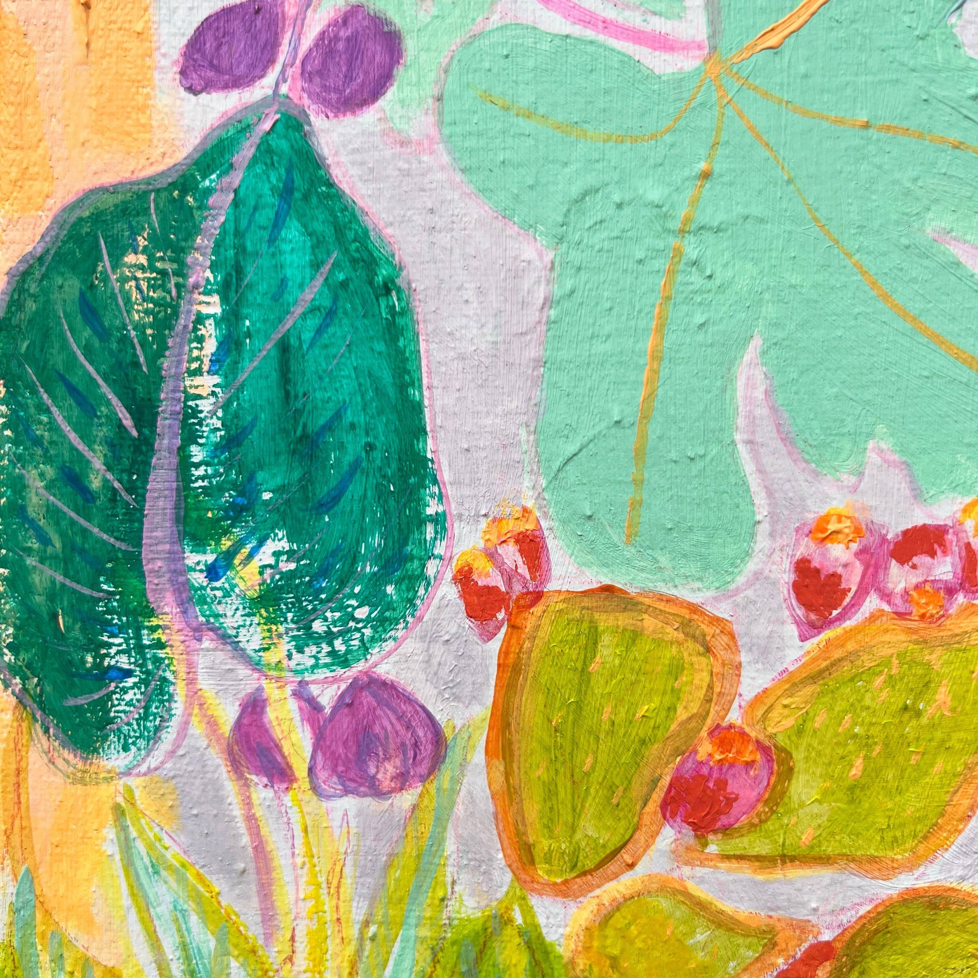'Endless Summer By The Pool'  60.5cm x 60.5cm - Kathryn Sillince Artist