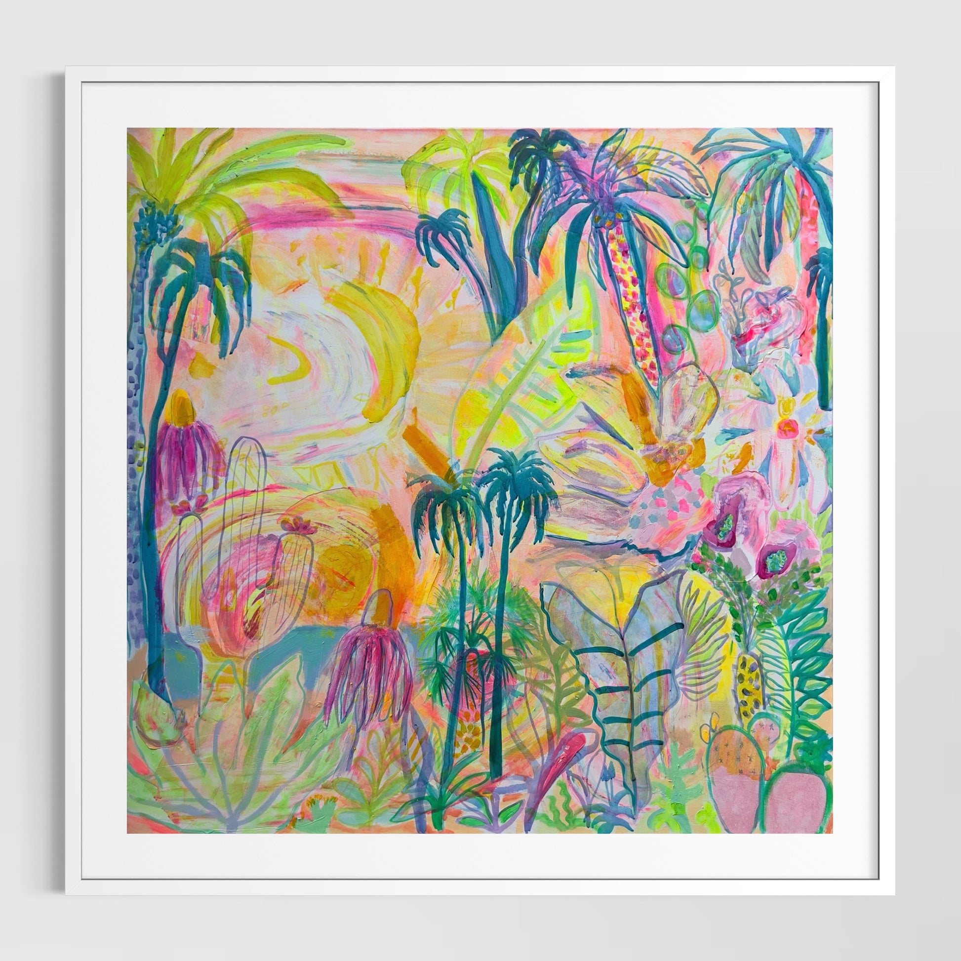 "Summer On My Mind paper print by Kathryn Sillince Artist featuring vibrant floral and summer-inspired artwork"