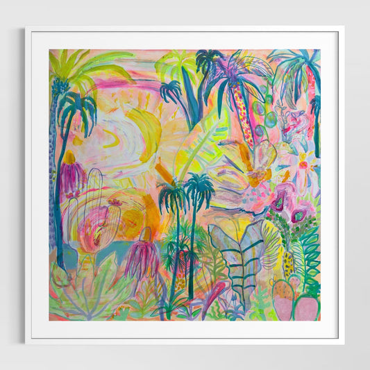 "Summer On My Mind paper print by Kathryn Sillince Artist featuring vibrant floral and summer-inspired artwork"