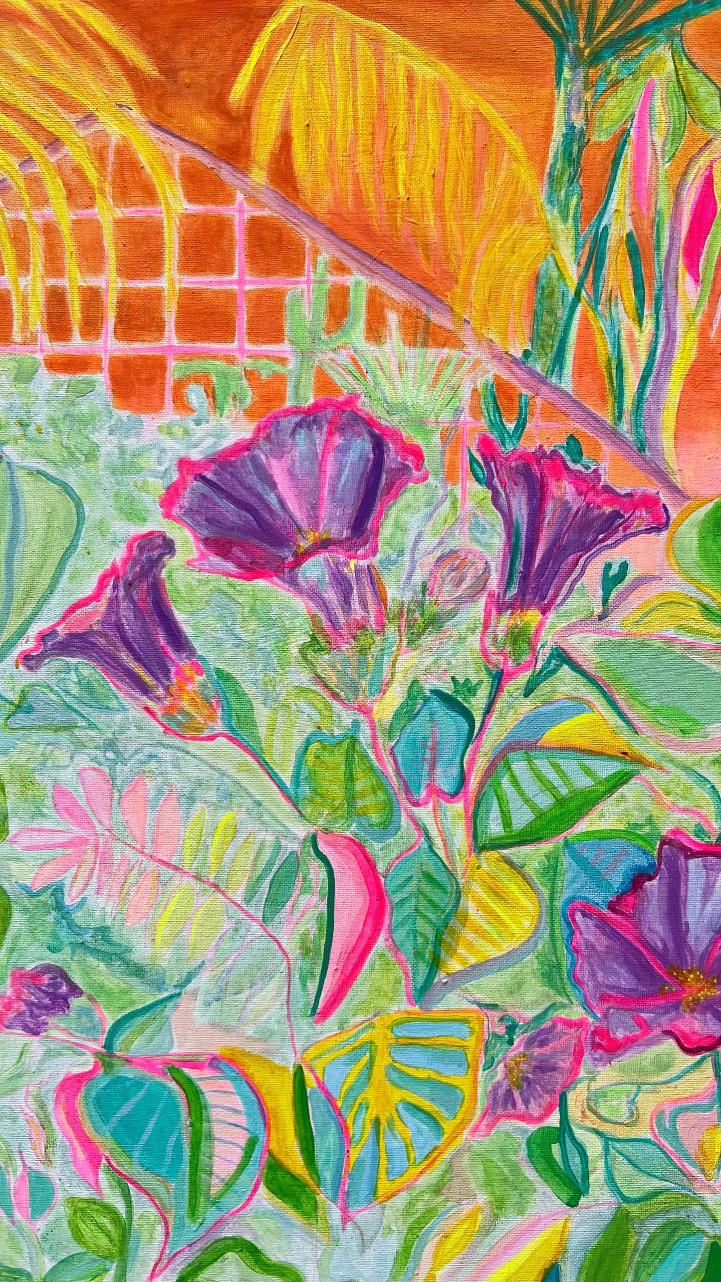 Colorful paper print titled "Apocalyptic Fanfare" by Kathryn Sillince Artist, featuring vibrant abstract designs.
