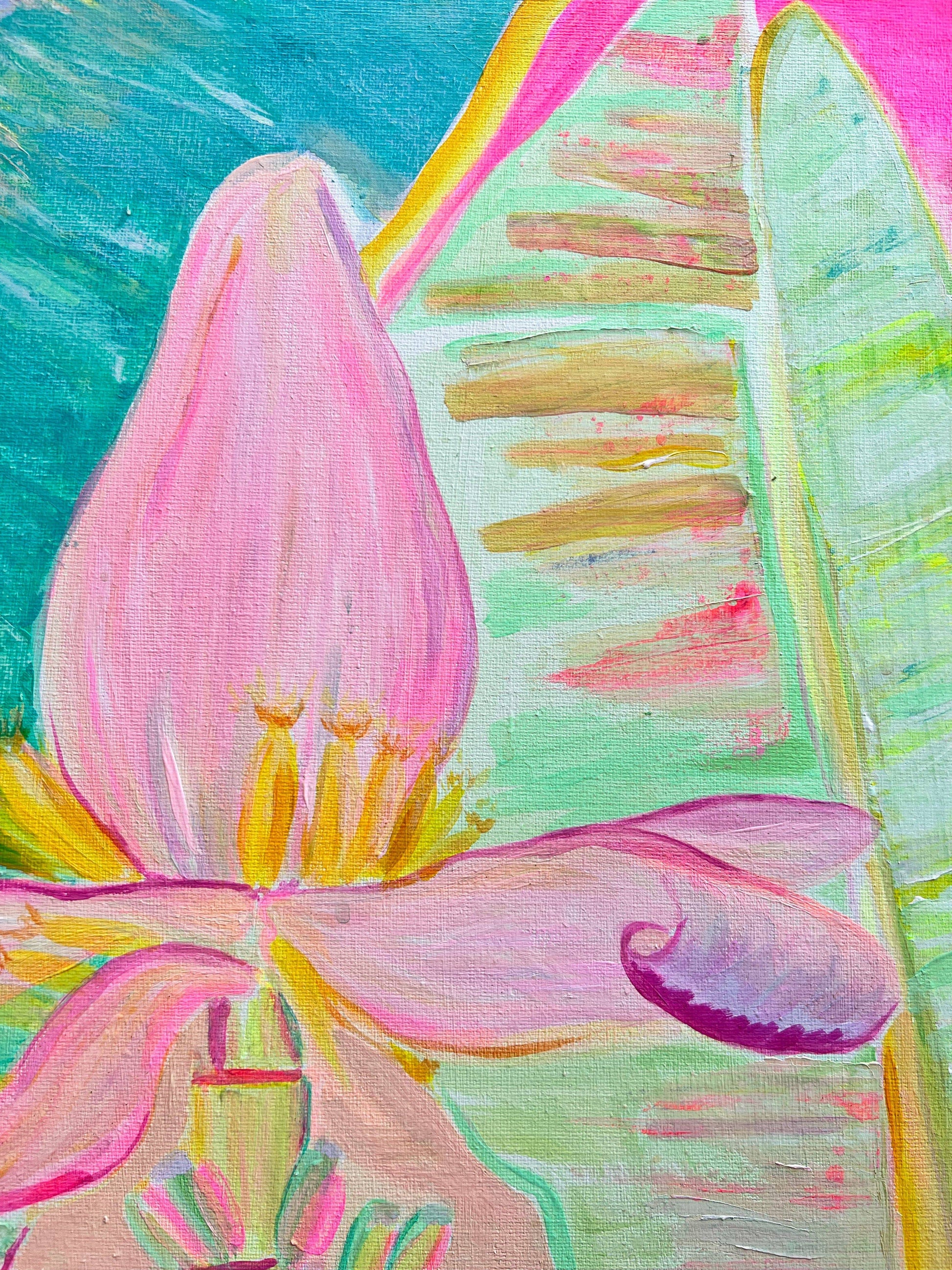 'Goldenhour Bananas'  41cm x 41cm - Kathryn Sillince Artist