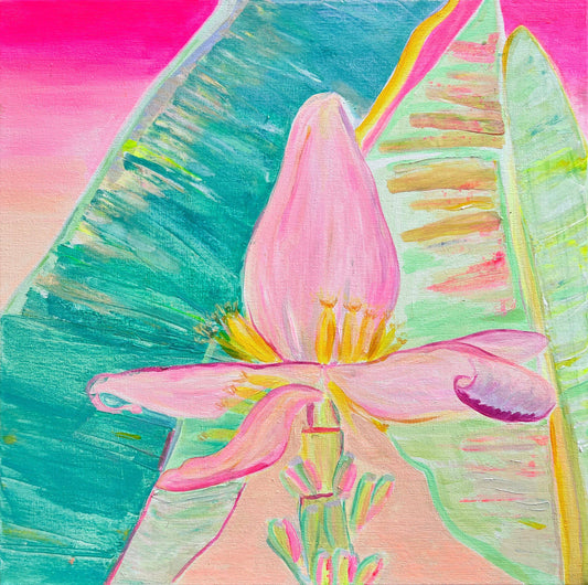 'Goldenhour Bananas'  41cm x 41cm - Kathryn Sillince Artist