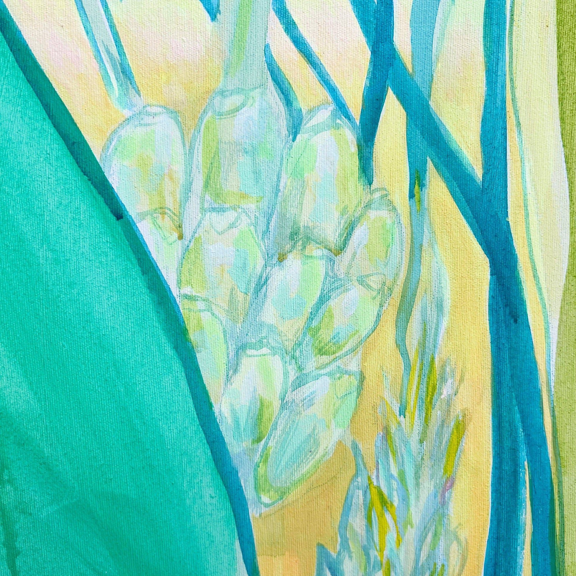 'Green Bananas Study'  51cm x 51cm - Kathryn Sillince Artist