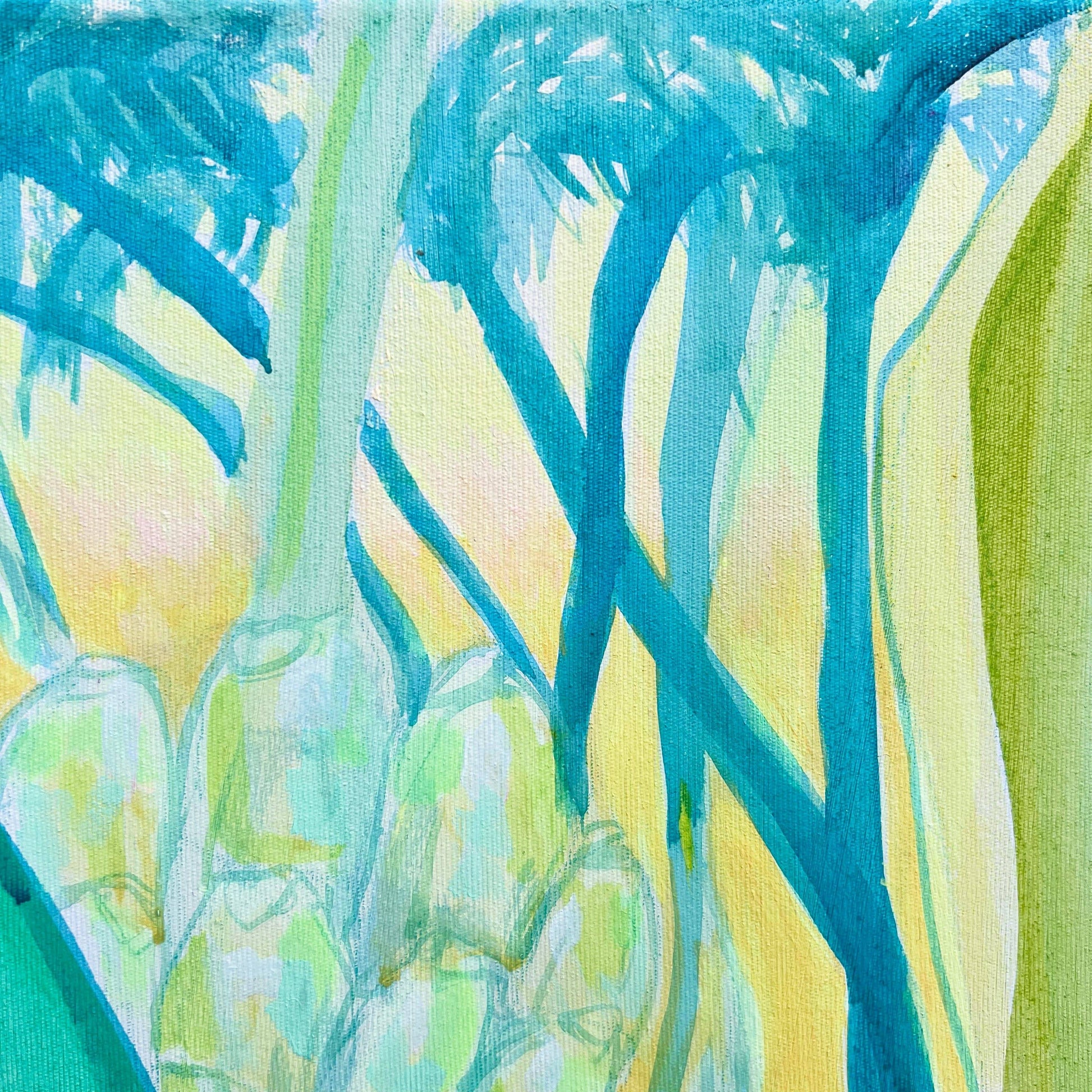 'Green Bananas Study'  51cm x 51cm - Kathryn Sillince Artist