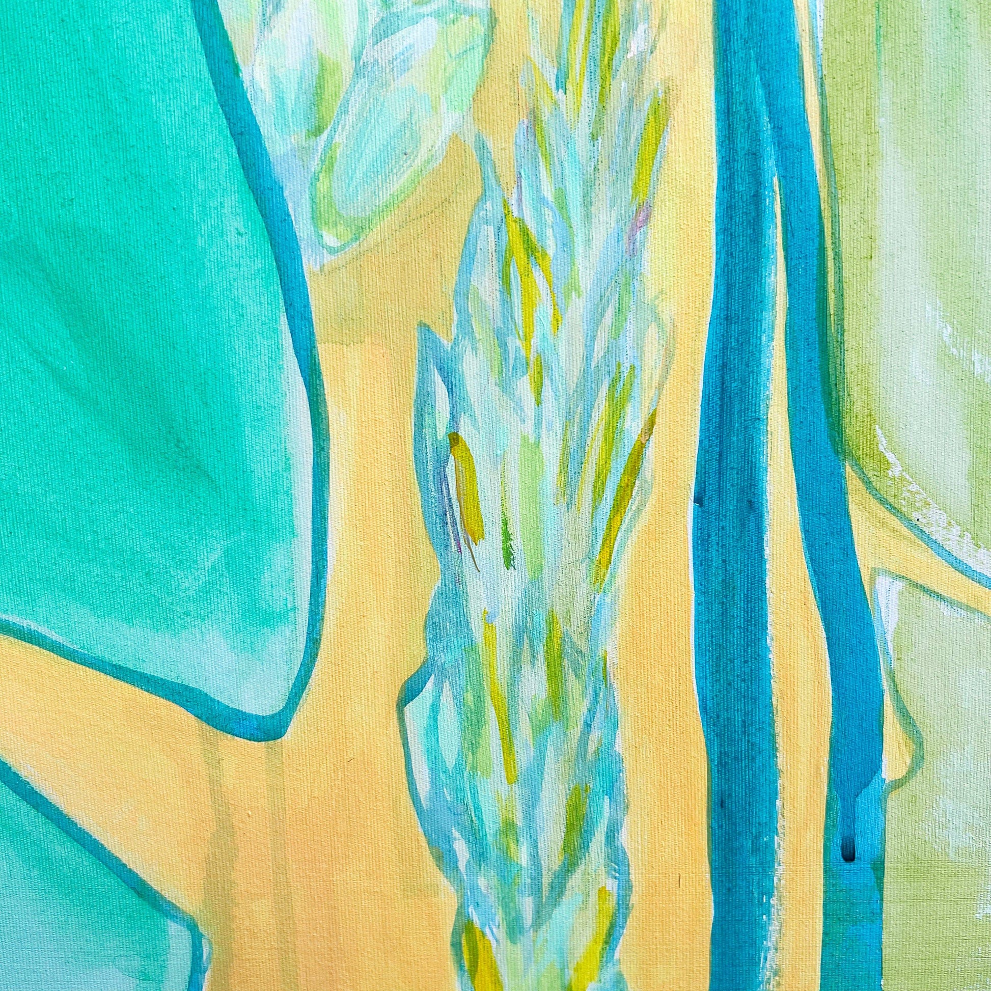 'Green Bananas Study'  51cm x 51cm - Kathryn Sillince Artist
