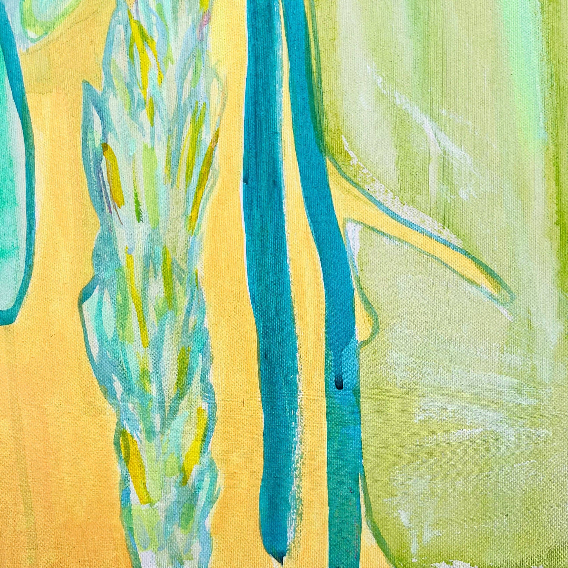 'Green Bananas Study'  51cm x 51cm - Kathryn Sillince Artist