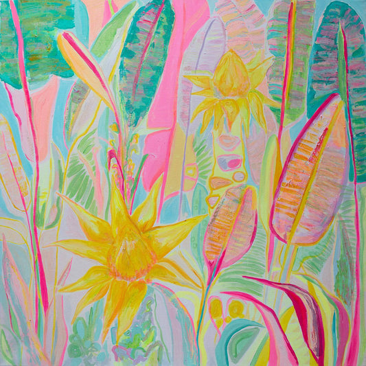 'Immersed In Exotica'  90cm x 90cm - Kathryn Sillince Artist
