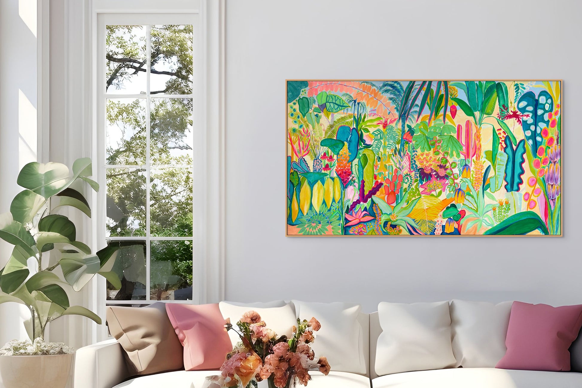 "Everlasting Eden paper print by Printumo featuring vibrant botanical artwork on high-quality paper"