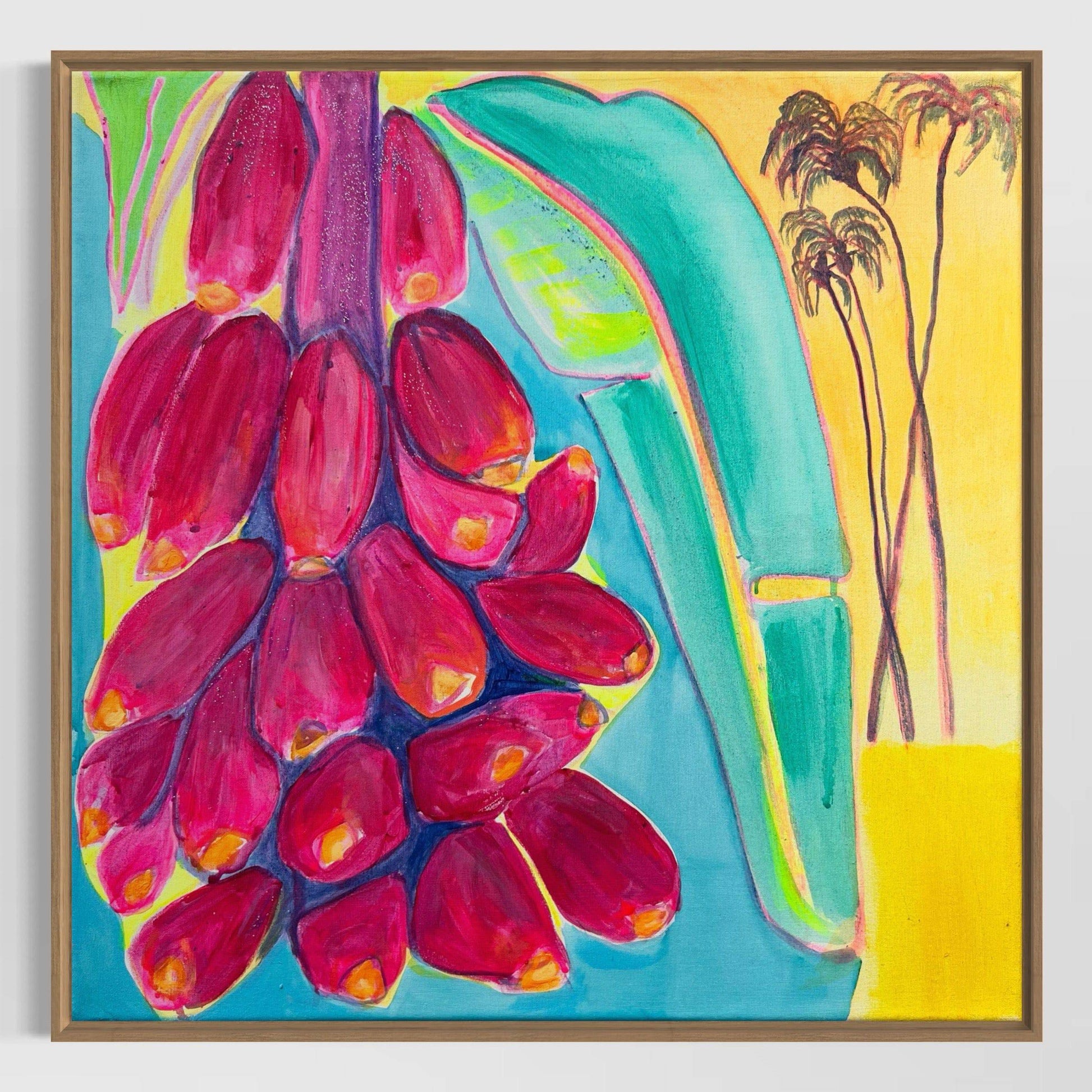 'Musa Velutina at Sunset'  51cm x 51cm - Kathryn Sillince Artist