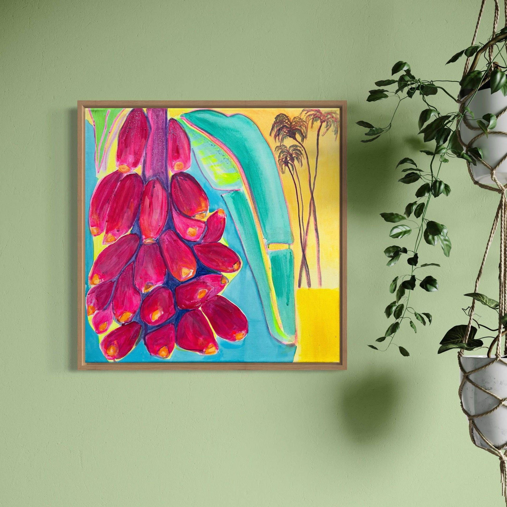 'Musa Velutina at Sunset'  51cm x 51cm - Kathryn Sillince Artist