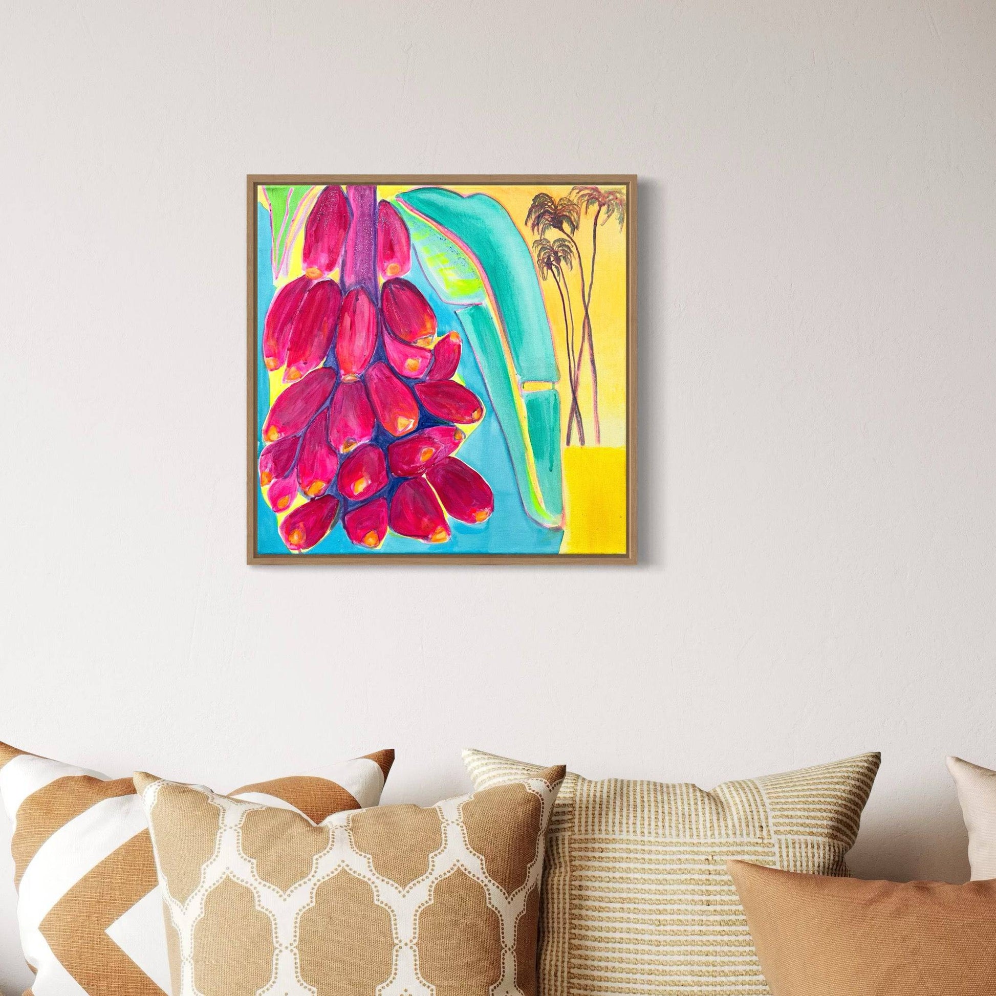 'Musa Velutina at Sunset'  51cm x 51cm - Kathryn Sillince Artist