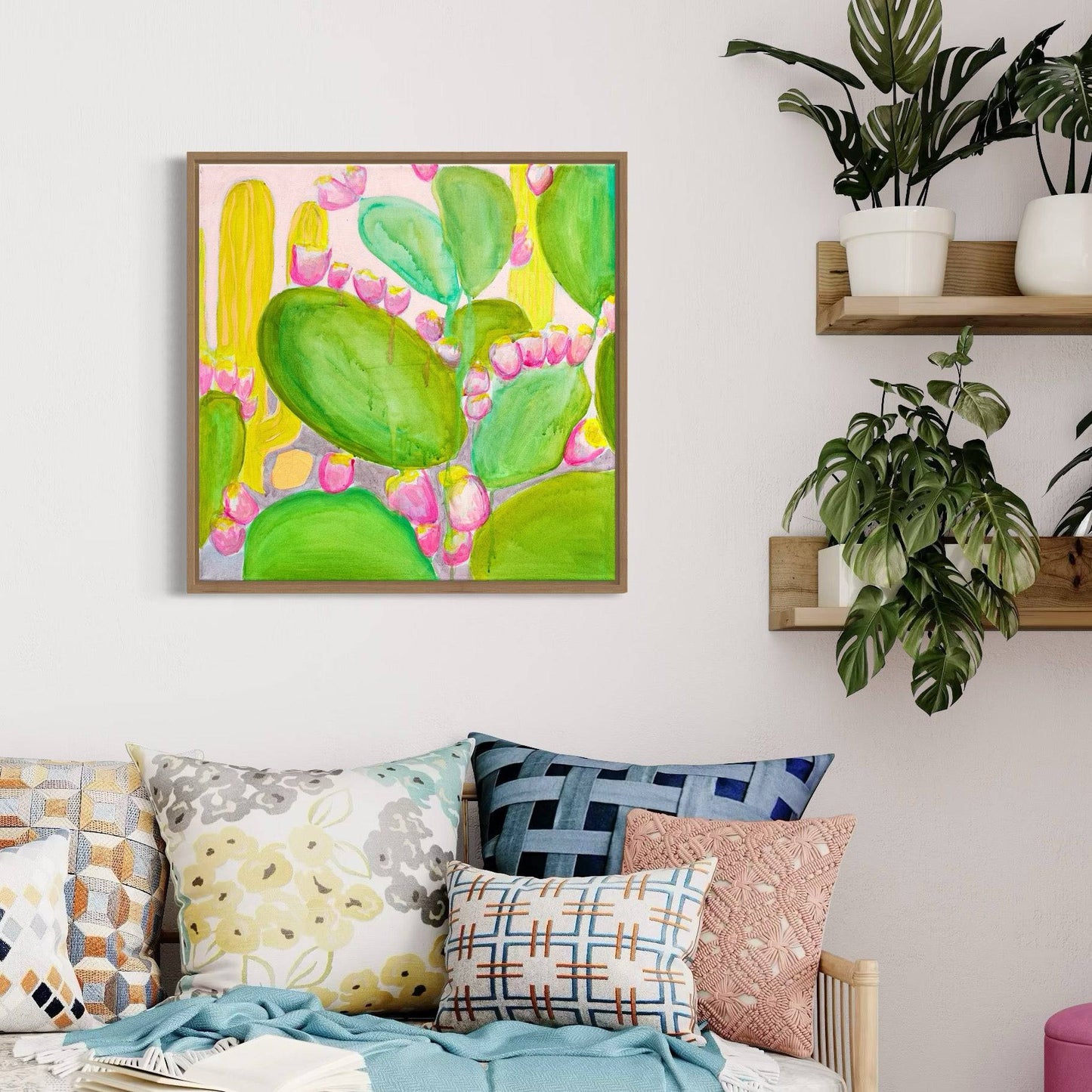 'Sicily Prickly Pears'  51cm x 51cm - Kathryn Sillince Artist