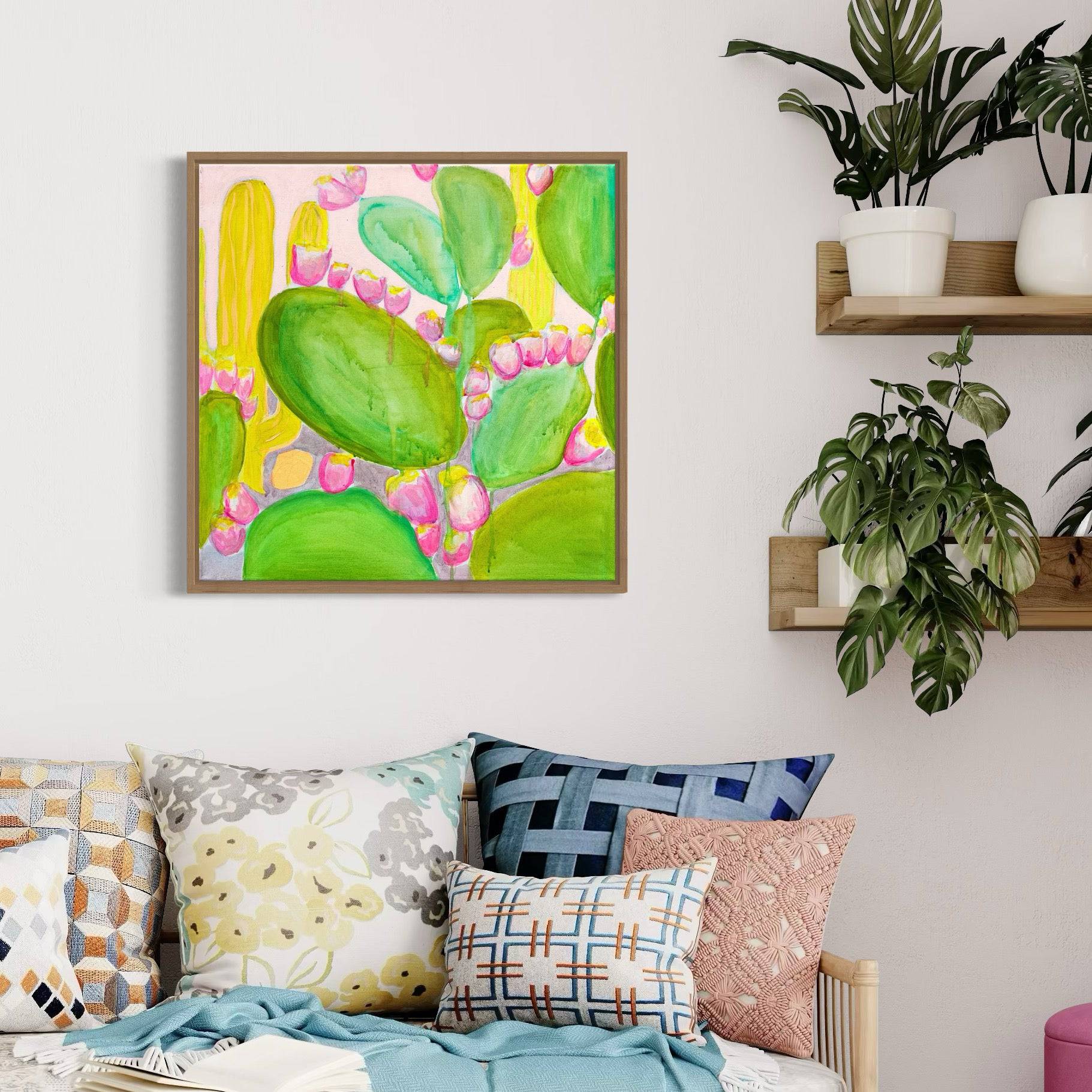 'Sicily Prickly Pears'  51cm x 51cm - Kathryn Sillince Artist