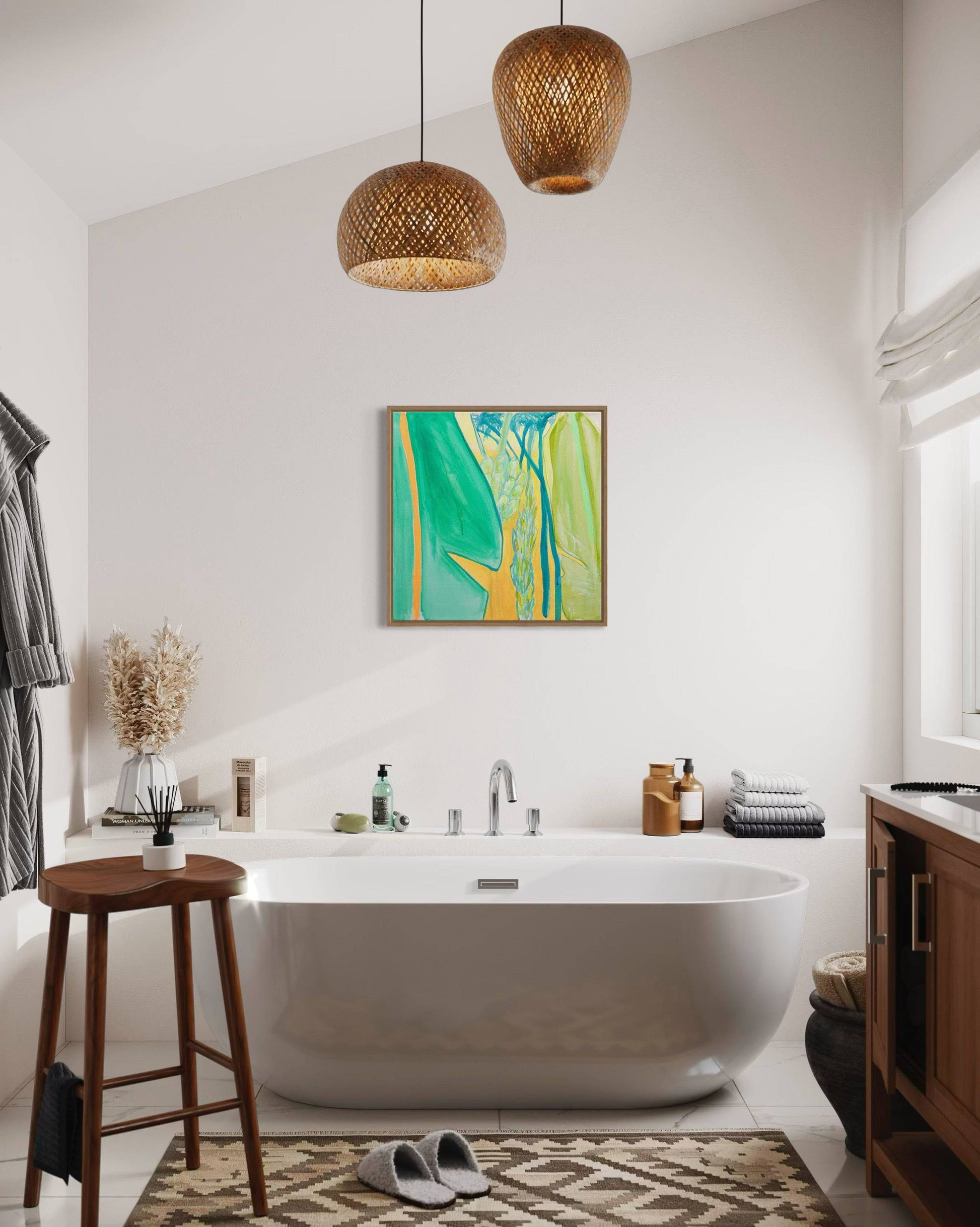 'Green Bananas Study'  51cm x 51cm - Kathryn Sillince Artist