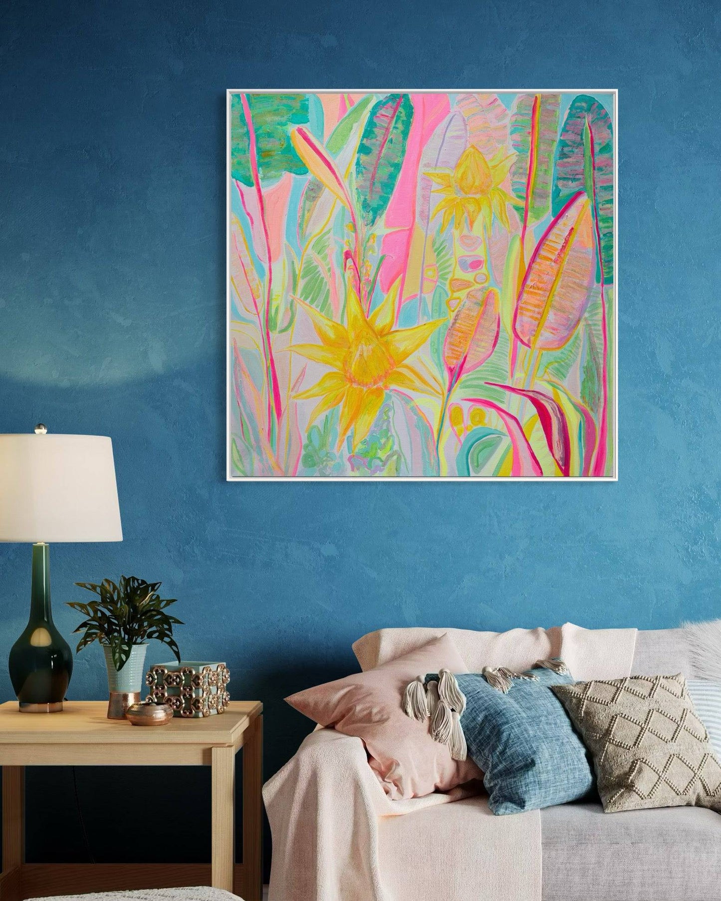 'Immersed In Exotica'  90cm x 90cm - Kathryn Sillince Artist