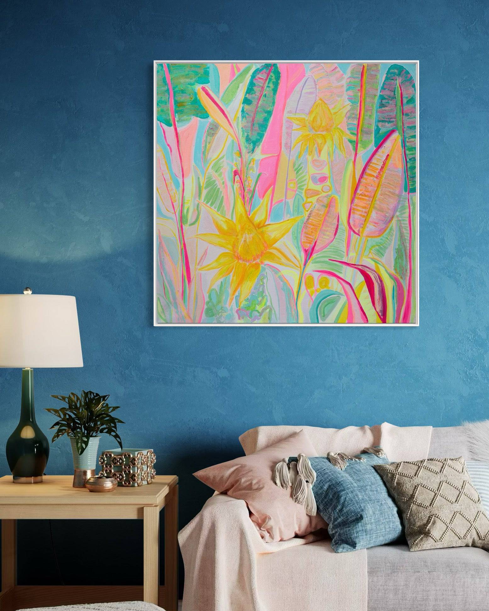 'Immersed In Exotica'  90cm x 90cm - Kathryn Sillince Artist