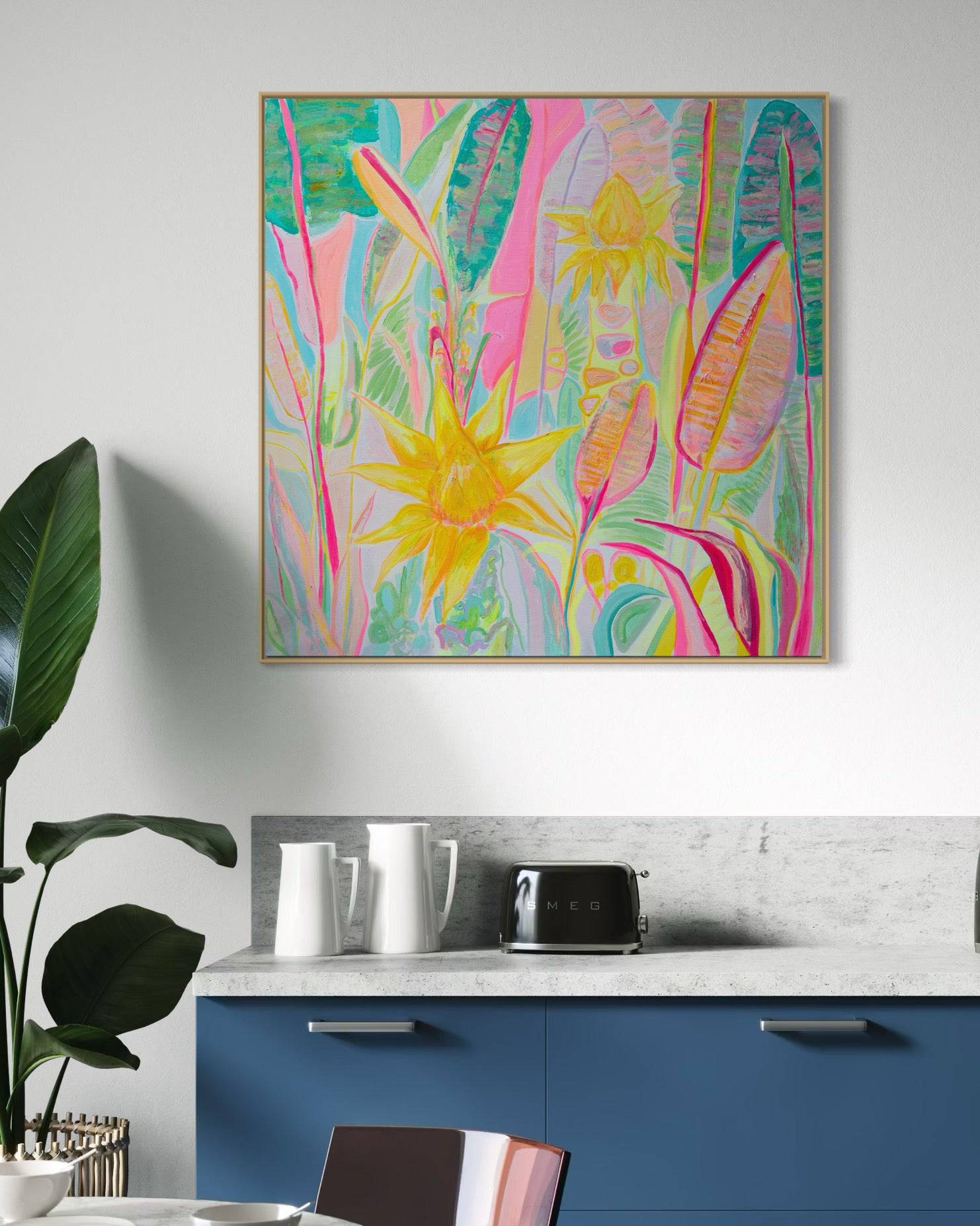 'Immersed In Exotica'  90cm x 90cm - Kathryn Sillince Artist