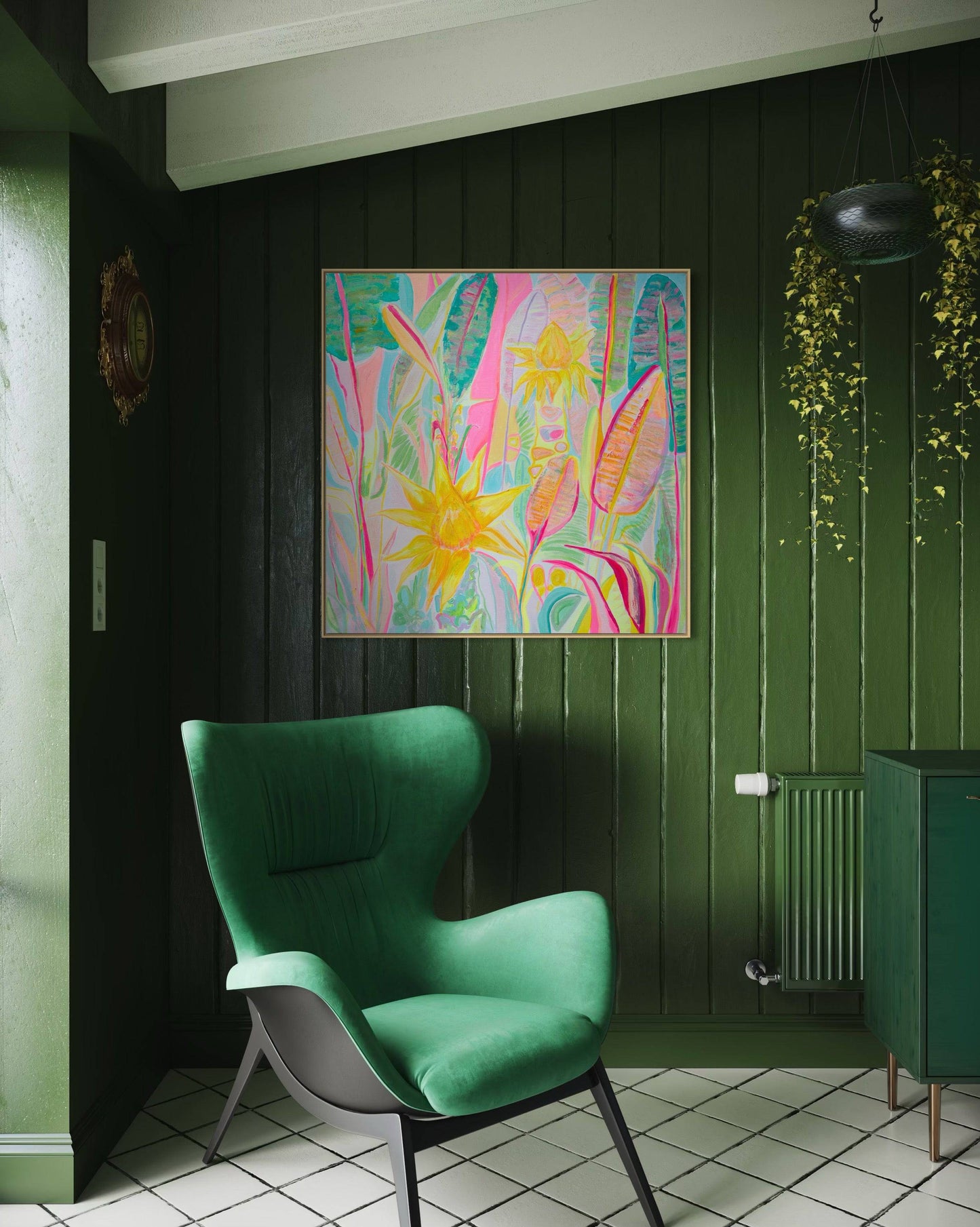 'Immersed In Exotica'  90cm x 90cm - Kathryn Sillince Artist