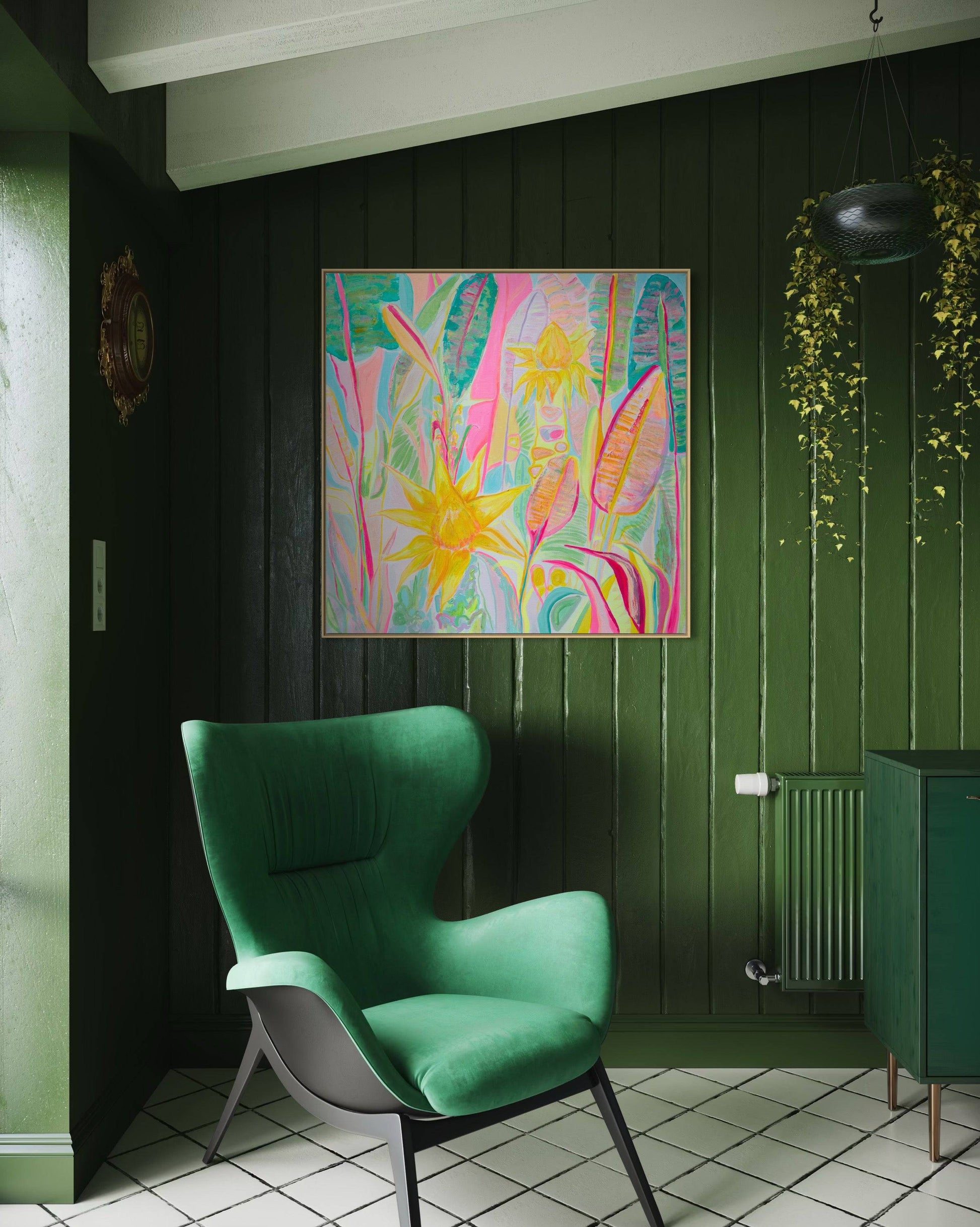 'Immersed In Exotica'  90cm x 90cm - Kathryn Sillince Artist
