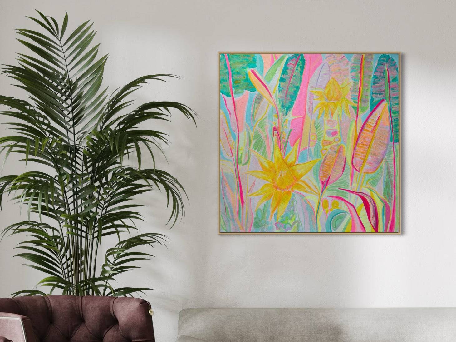 'Immersed In Exotica'  90cm x 90cm - Kathryn Sillince Artist