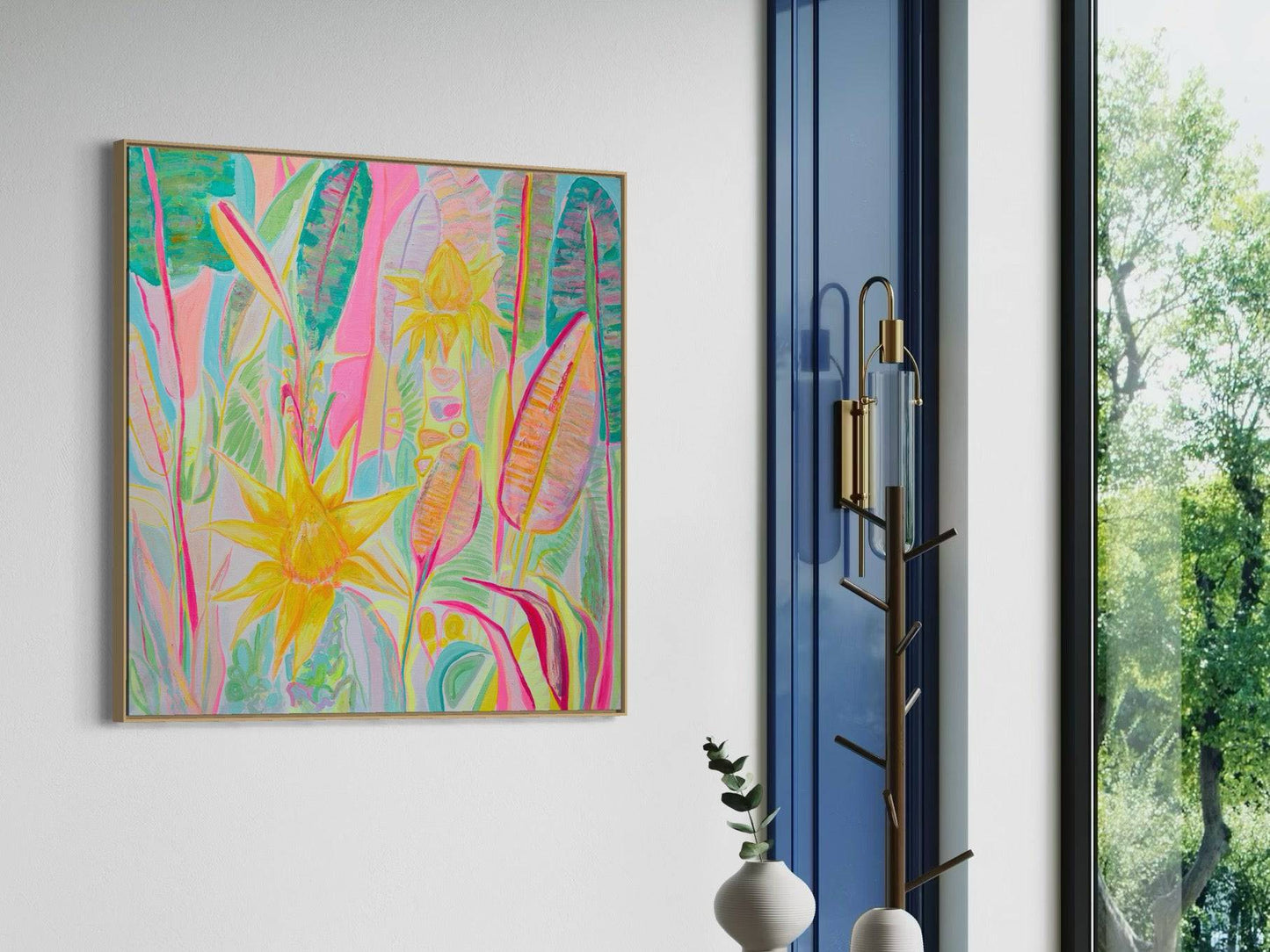 'Immersed In Exotica'  90cm x 90cm - Kathryn Sillince Artist