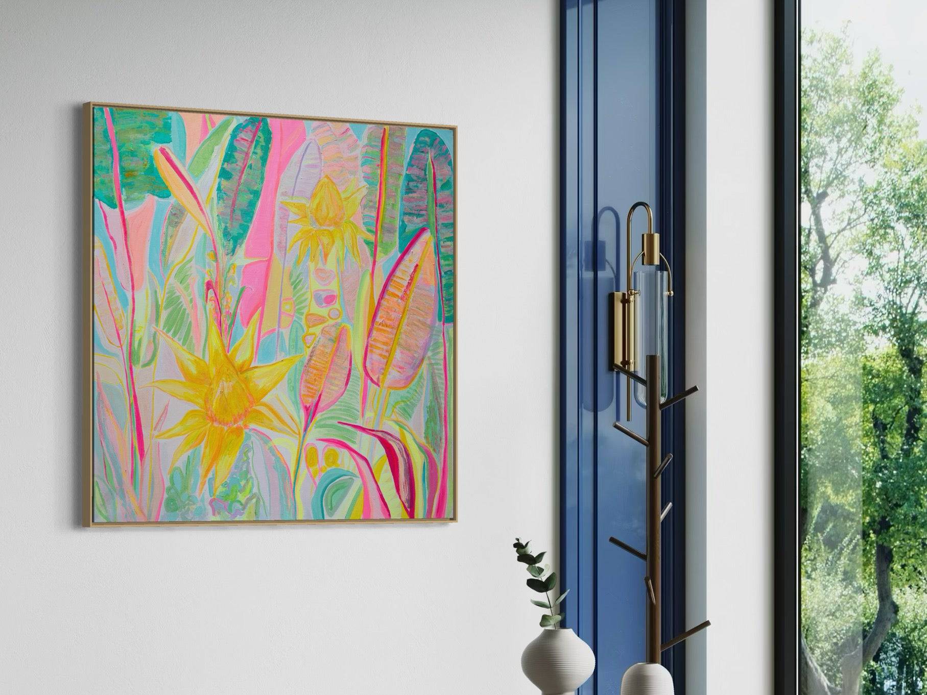 'Immersed In Exotica'  90cm x 90cm - Kathryn Sillince Artist
