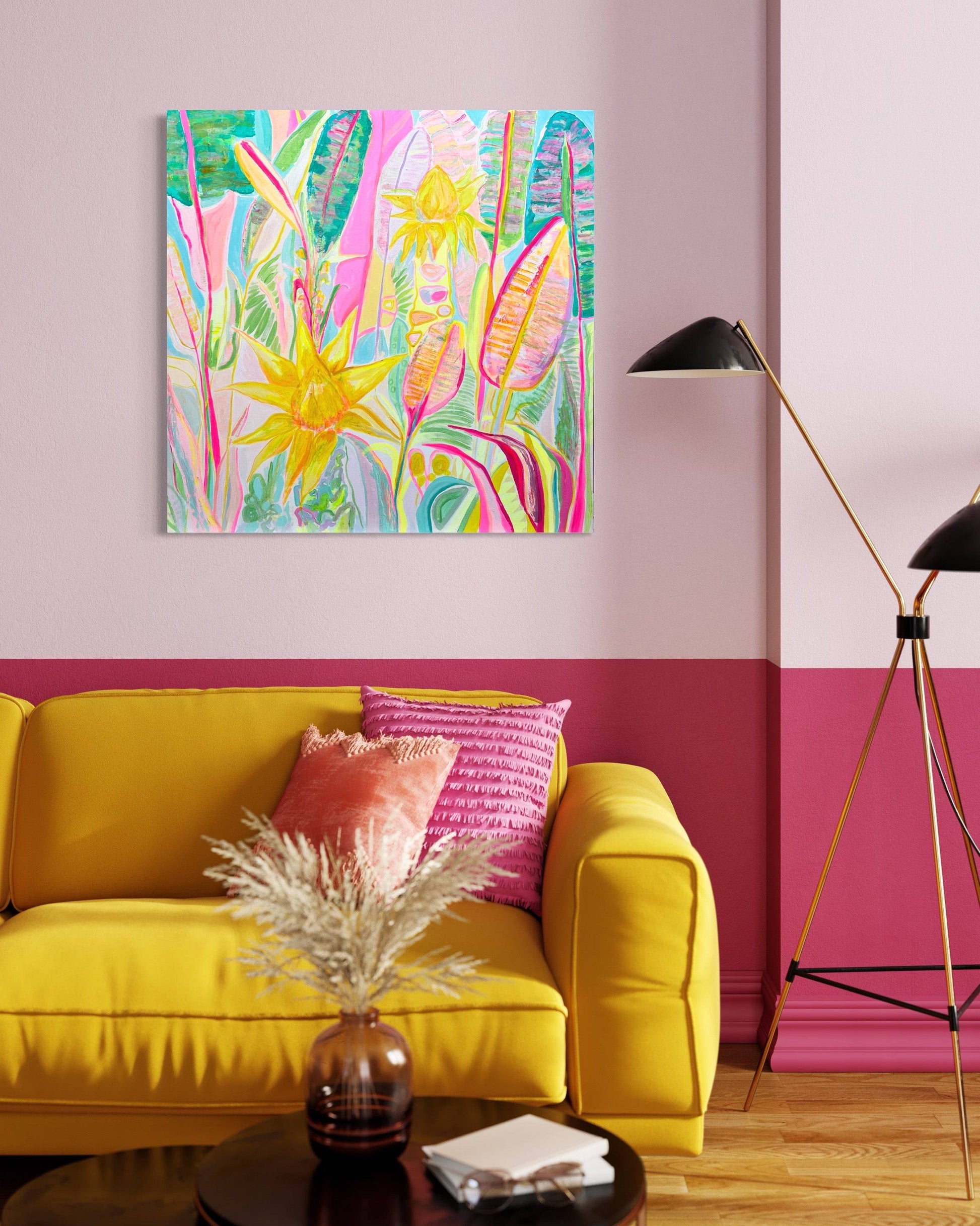'Immersed In Exotica'  90cm x 90cm - Kathryn Sillince Artist