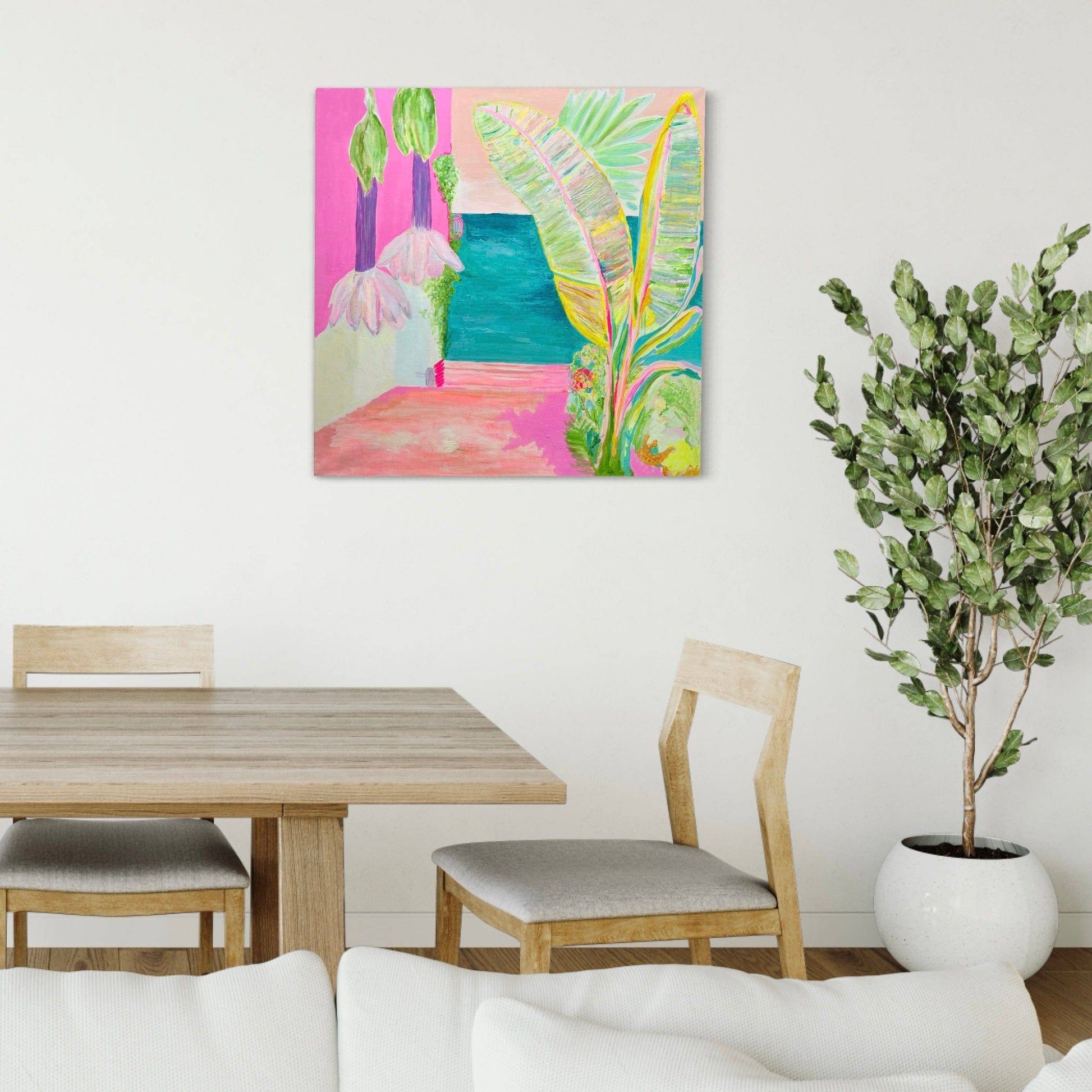 'Vacation Anticipation'  90cm x 90cm - Kathryn Sillince Artist