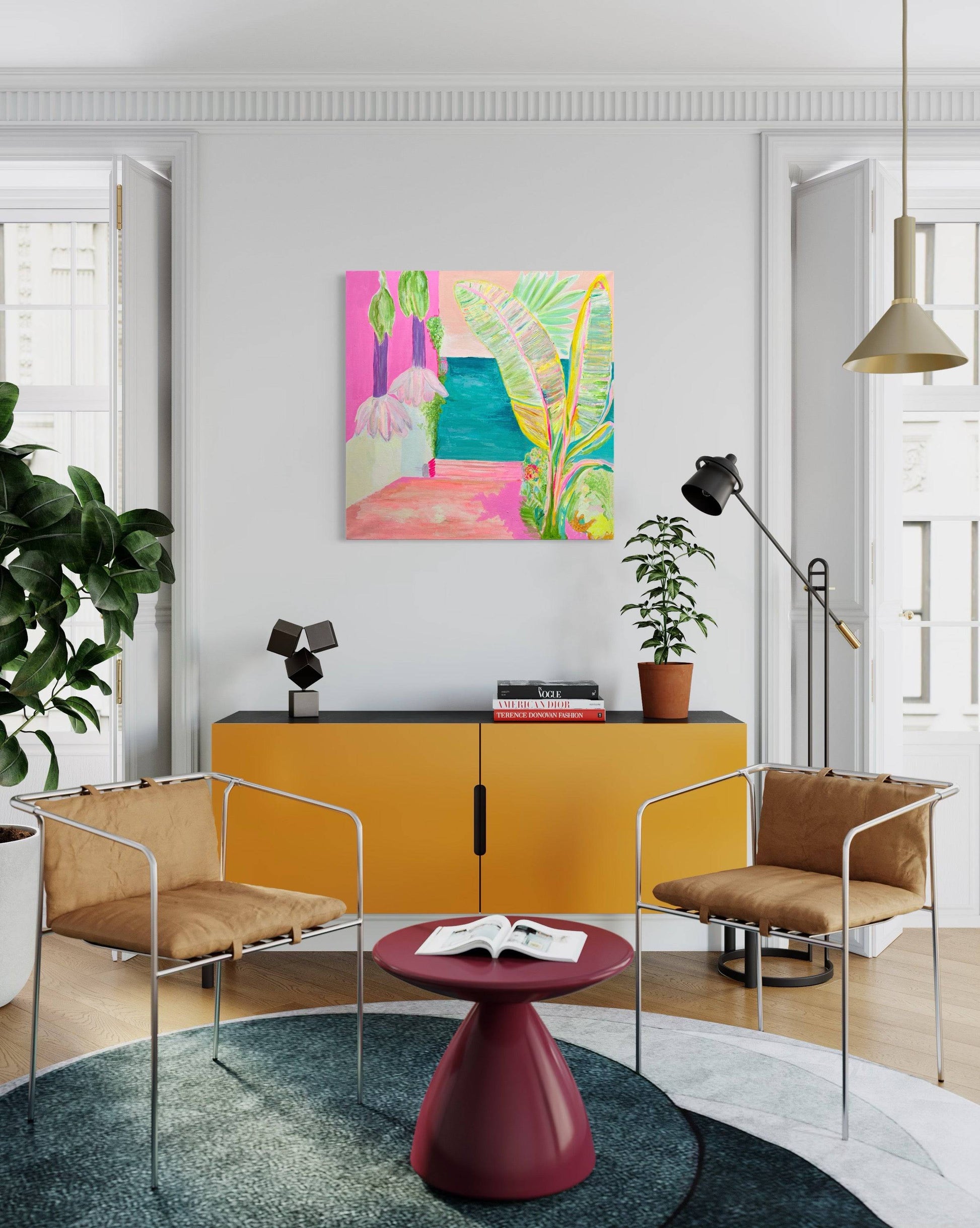 'Vacation Anticipation'  90cm x 90cm - Kathryn Sillince Artist