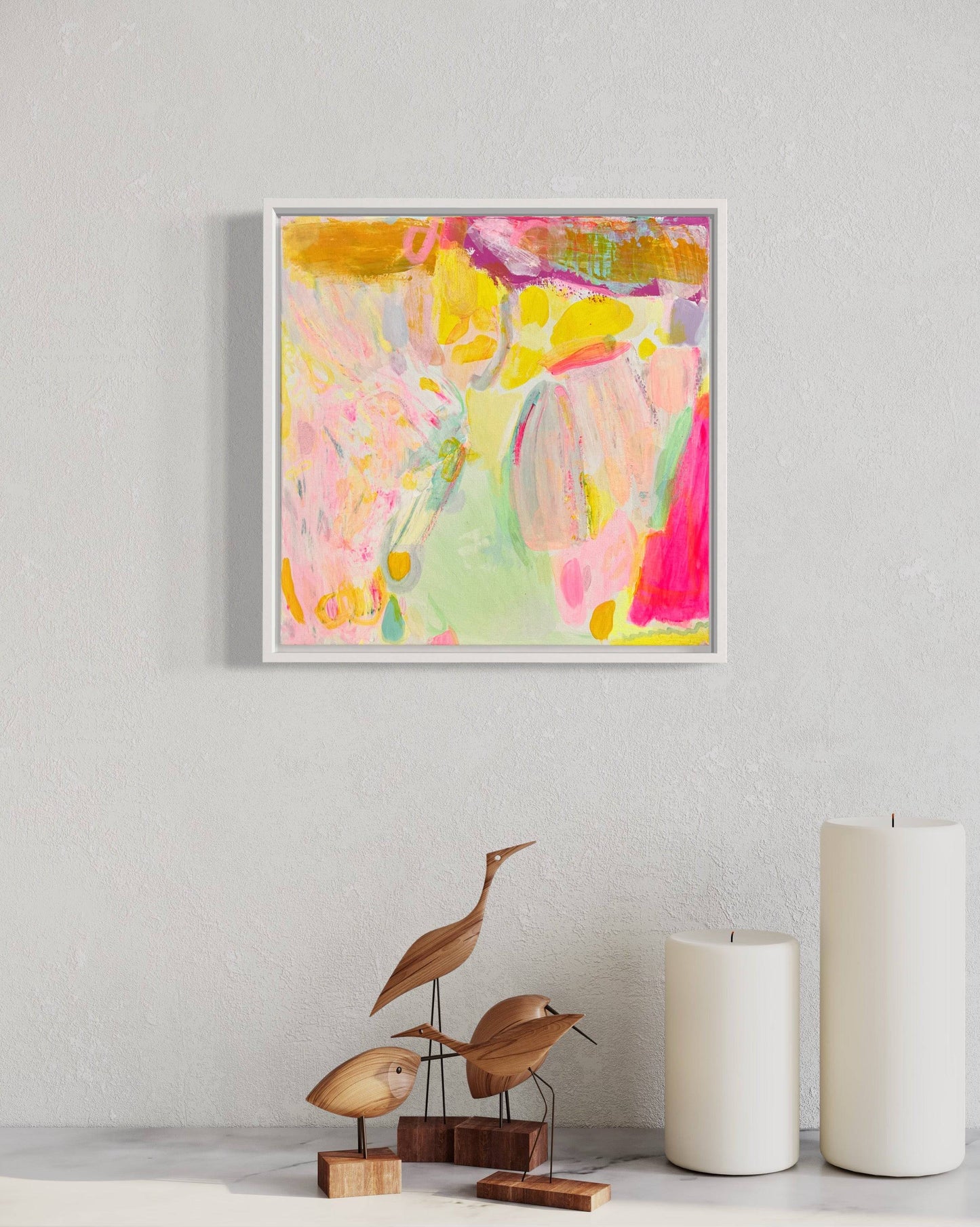 'On Our Way To The Beach'  41cm x 41cm - Kathryn Sillince Artist