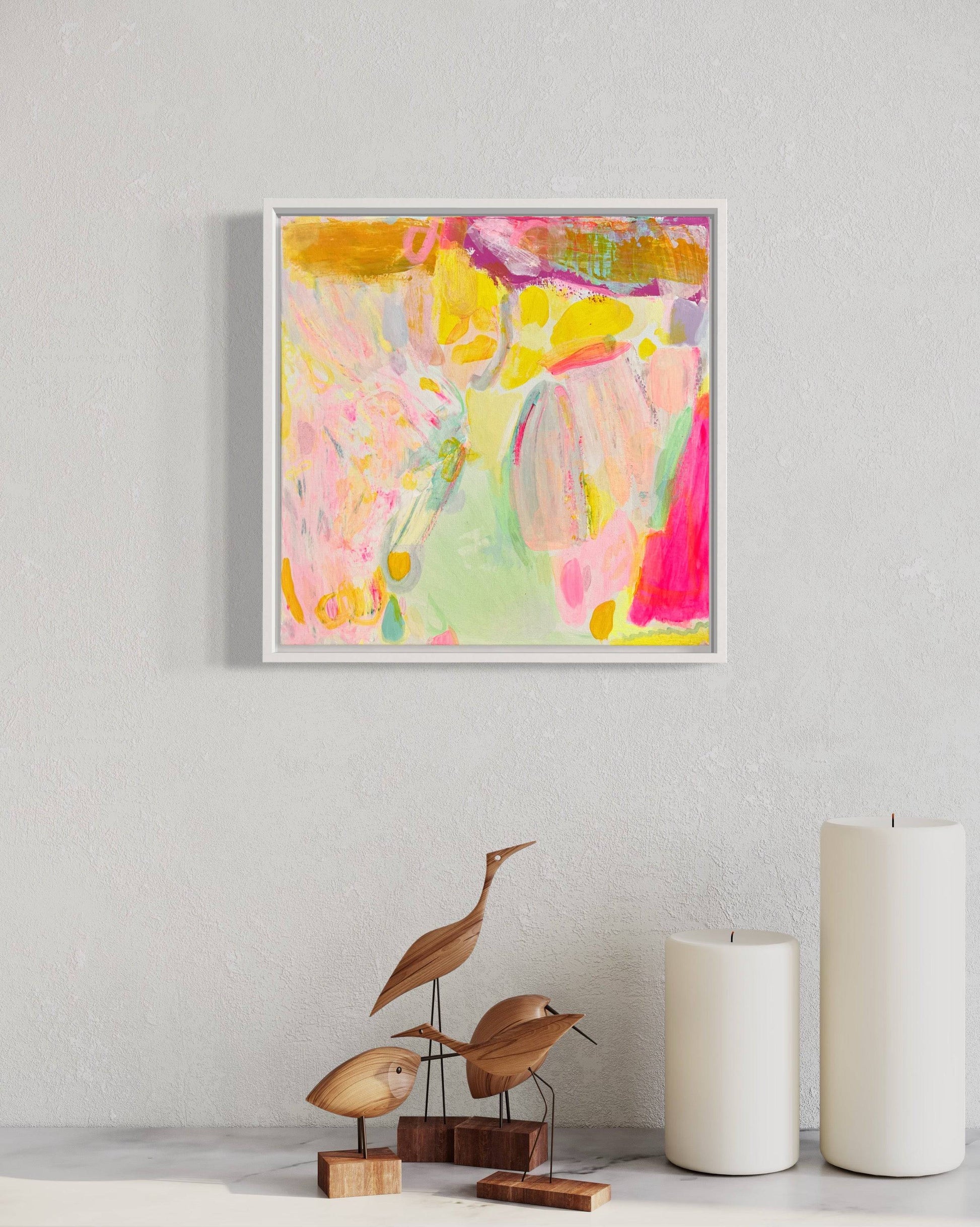 'On Our Way To The Beach'  41cm x 41cm - Kathryn Sillince Artist