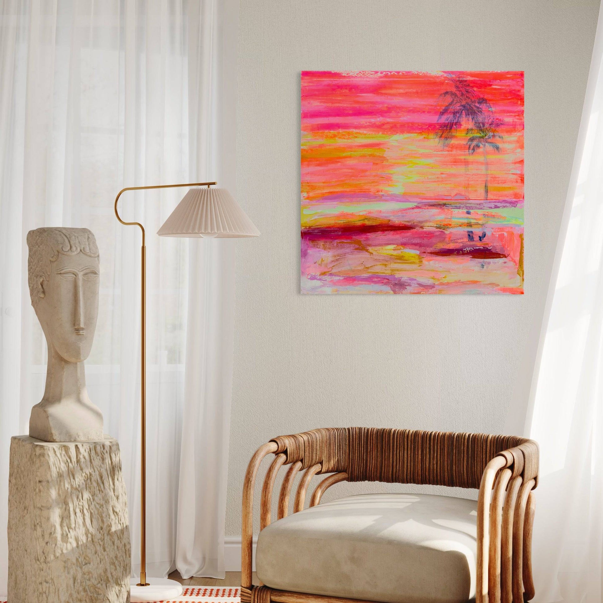 'Fleeting Sunglow'  90cm x 90cm - Kathryn Sillince Artist