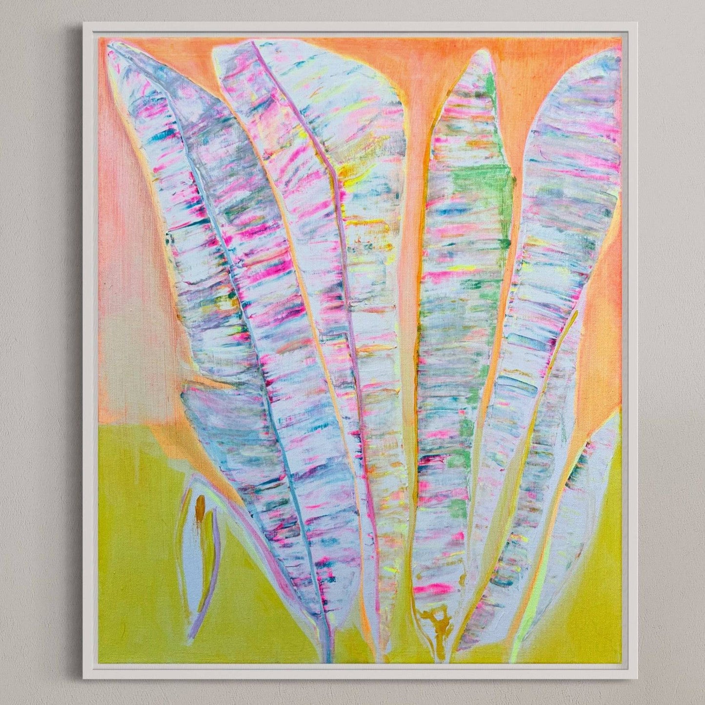 'Rainbow Palms At Sundown'  51cm x 61cm - Kathryn Sillince Artist