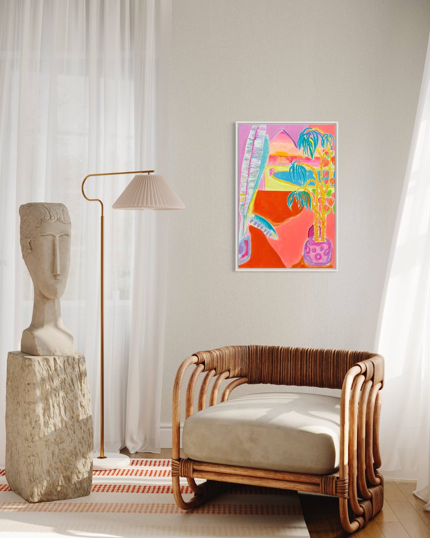 'View From The Riad'  54cm x 80cm - Kathryn Sillince Artist