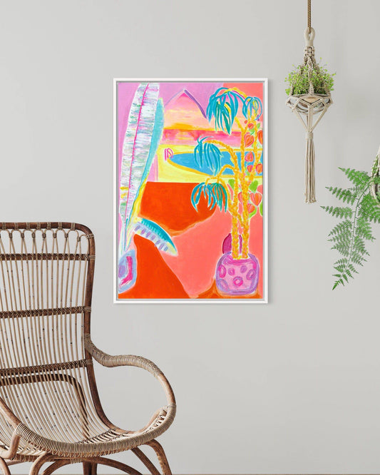 'View From The Riad'  54cm x 80cm - Kathryn Sillince Artist