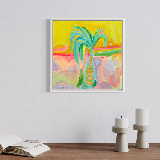 'Palm In The Haze'  41cm x 41cm - Kathryn Sillince Artist