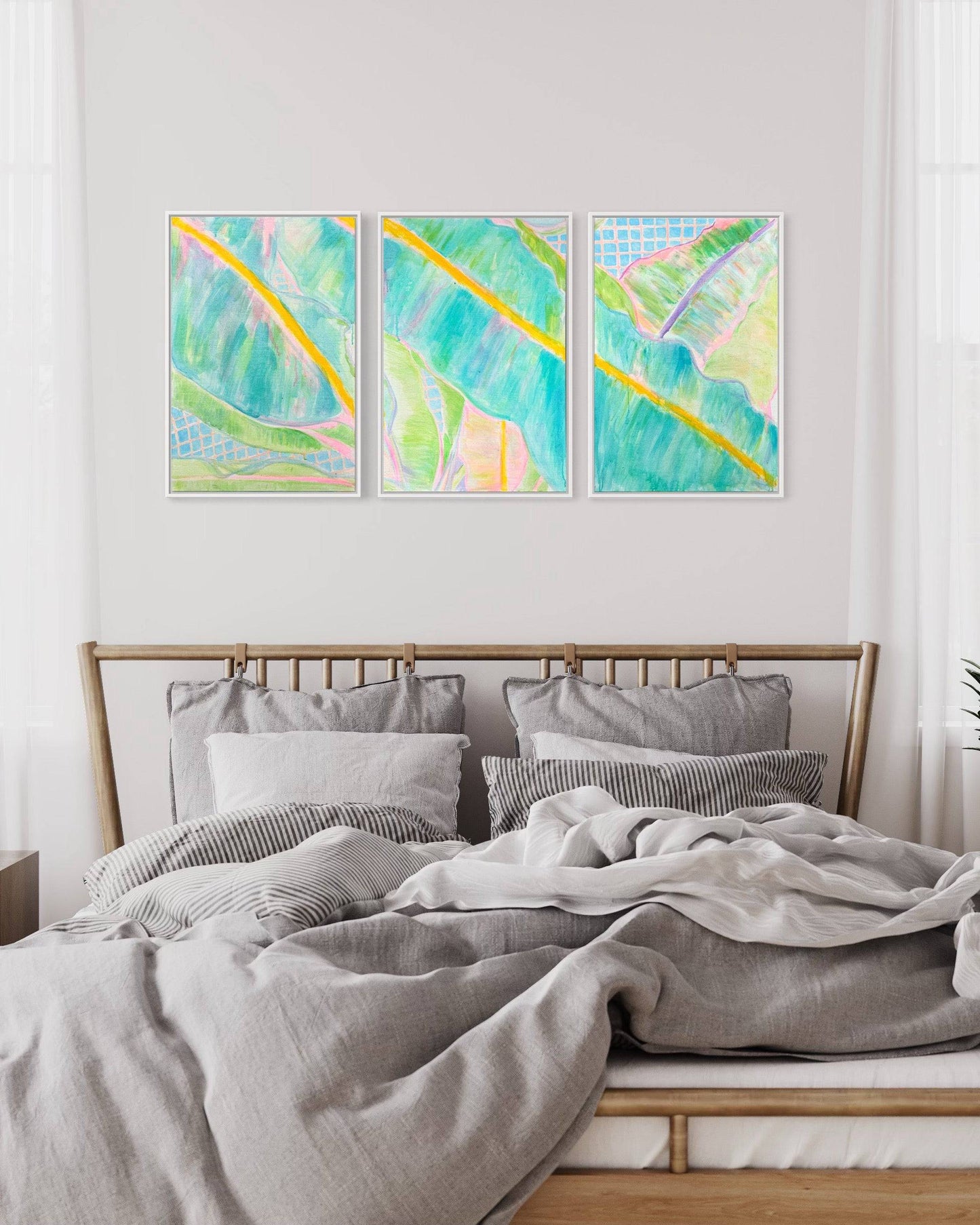 'Banana Triptych'  162cm x 80cm - Kathryn Sillince Artist