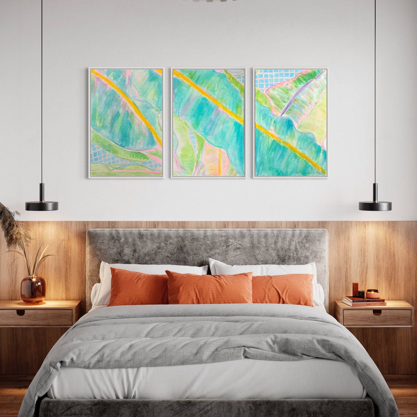 'Banana Triptych'  162cm x 80cm - Kathryn Sillince Artist